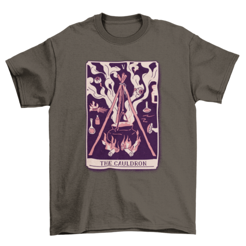 Cauldron mystical tarot card t-shirt LUNESCAPE