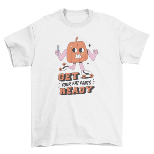 Cartoon pumpkin thanksgiving t-shirt LUNESCAPE