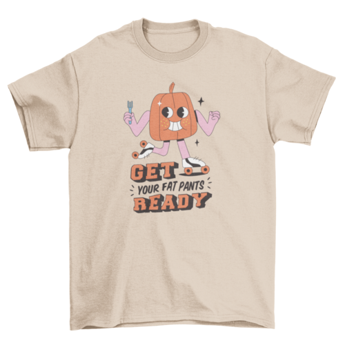 Cartoon pumpkin thanksgiving t-shirt LUNESCAPE