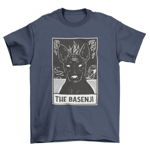 Basenji dog tarot card t-shirt LUNESCAPE