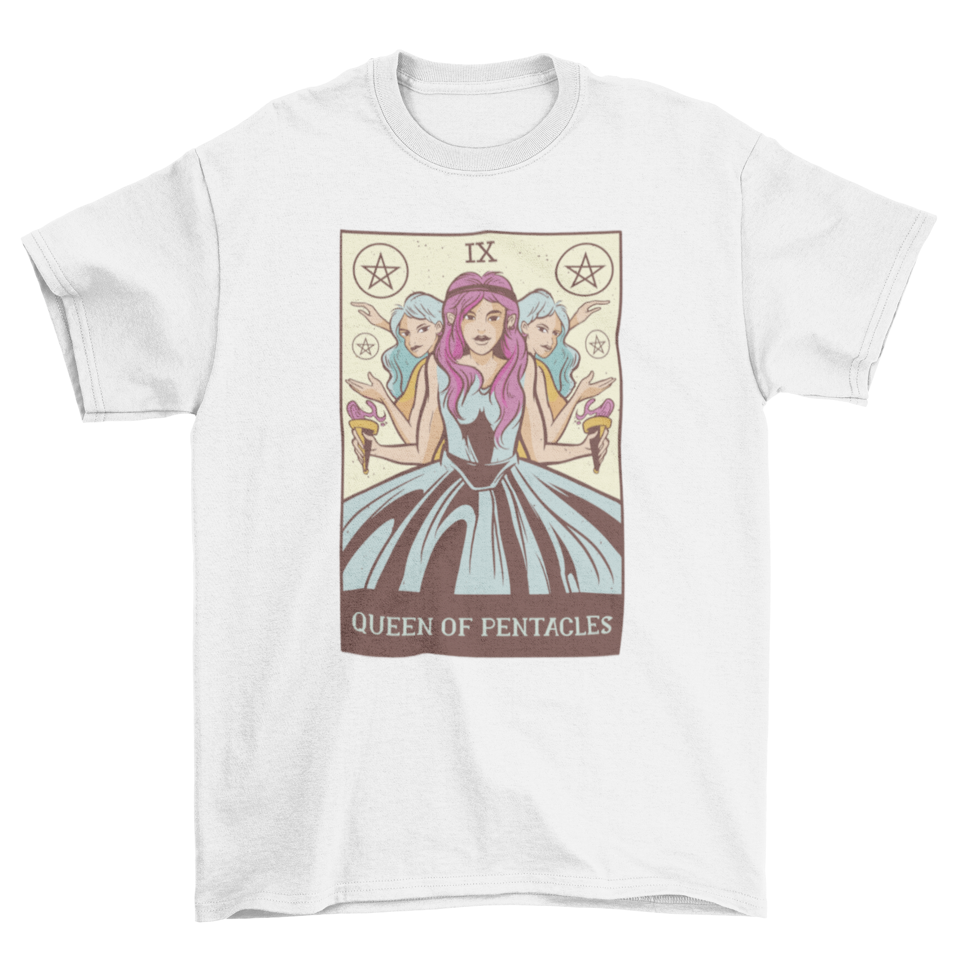 Tarot card queen of pentacles t-shirt LUNESCAPE
