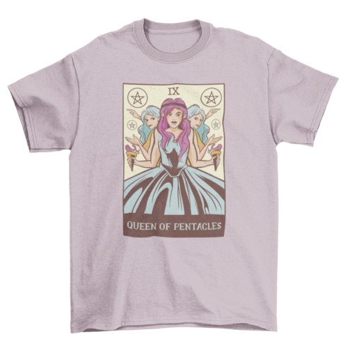 Tarot card queen of pentacles t-shirt LUNESCAPE
