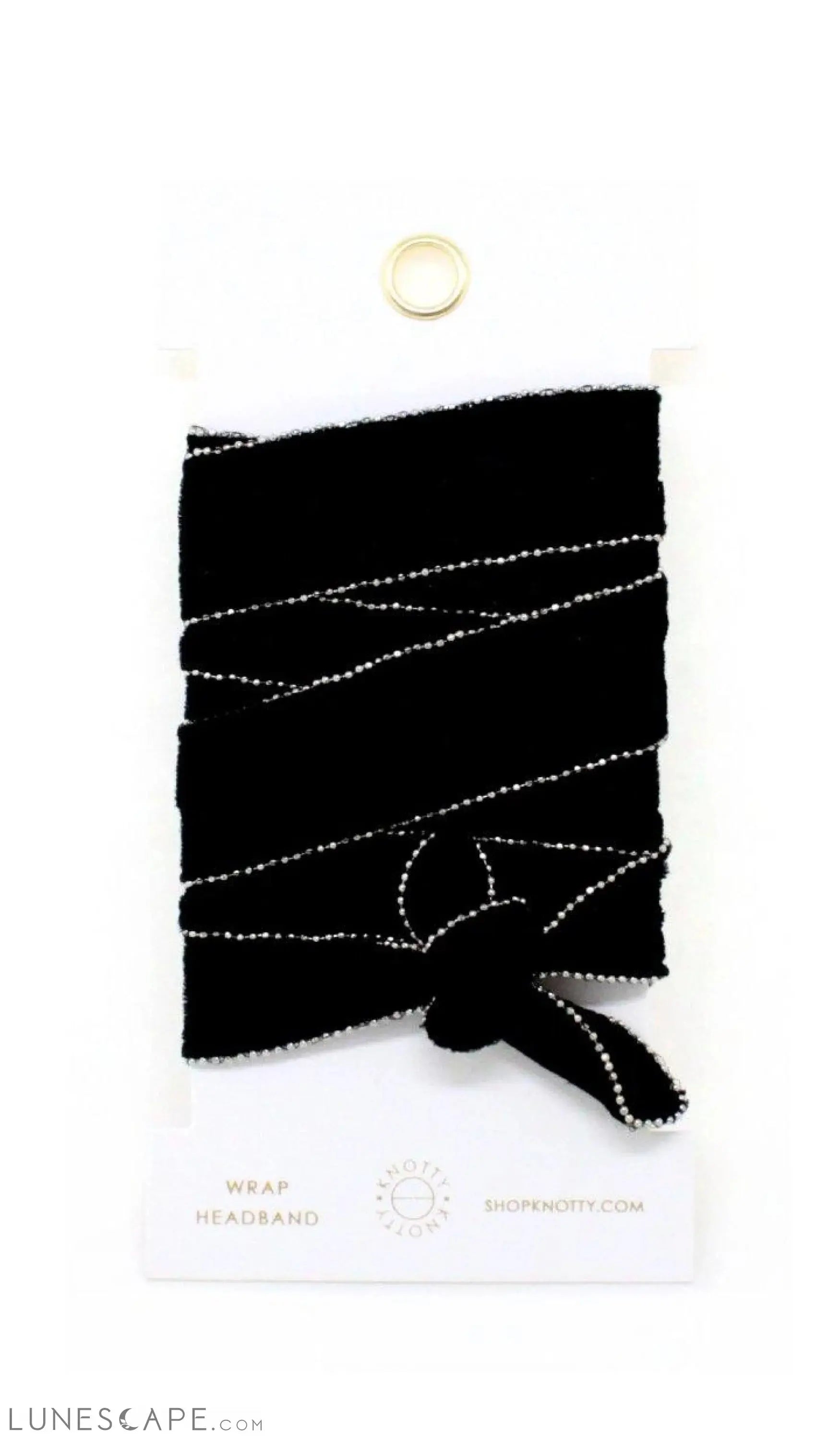 Velvet Convertible Wrap Headband - Black LUNESCAPE