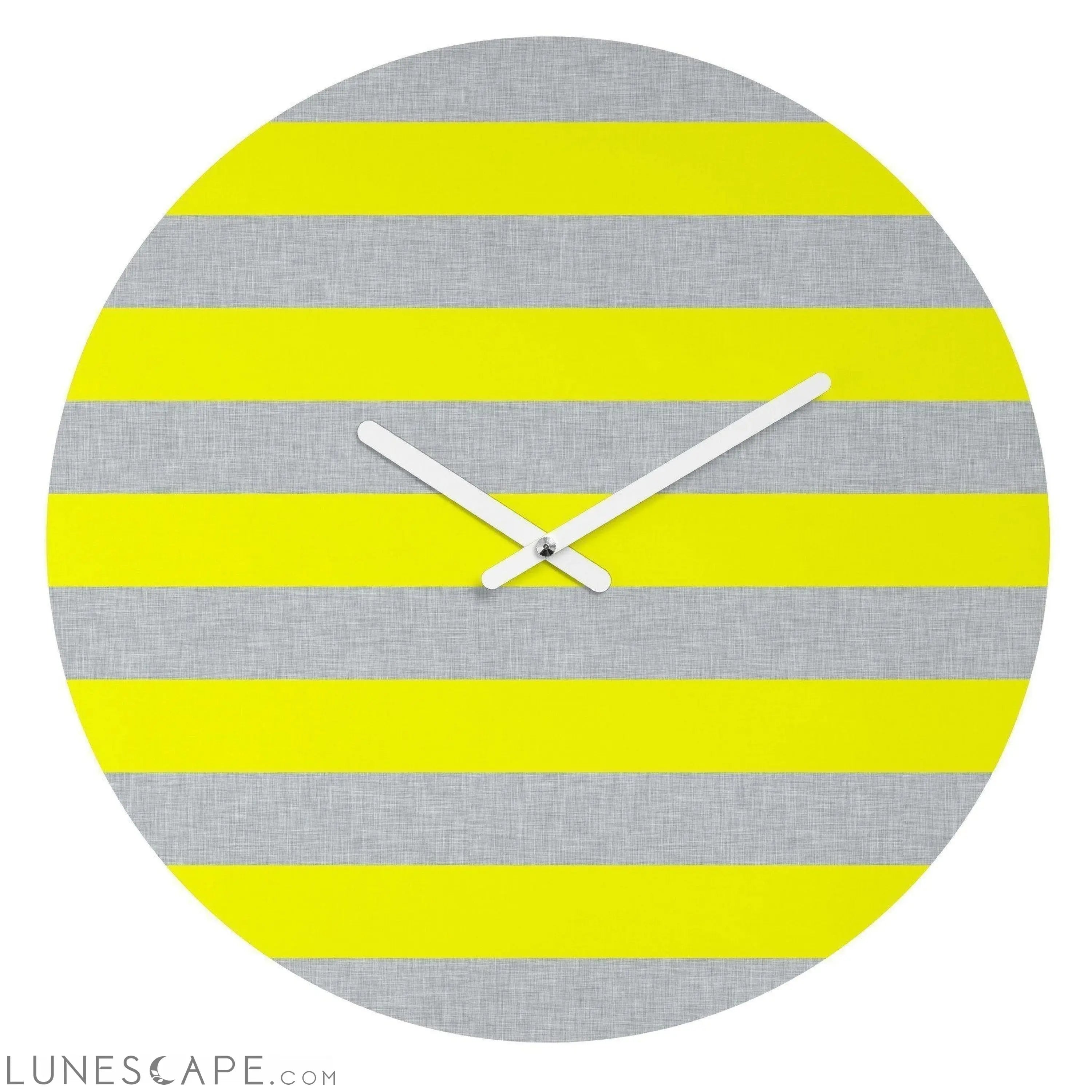 YELLOW LINES WALL CLOCK LUNESCAPE