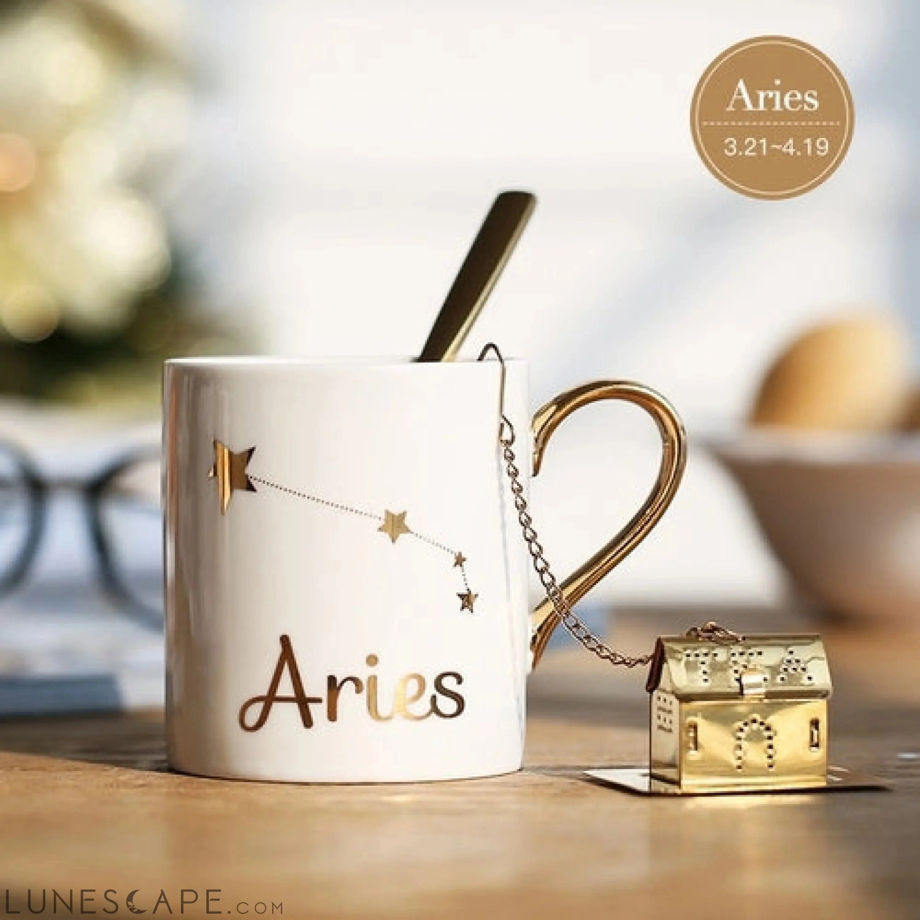 Zodiac Coffee Mug w/Spoon LUNESCAPE