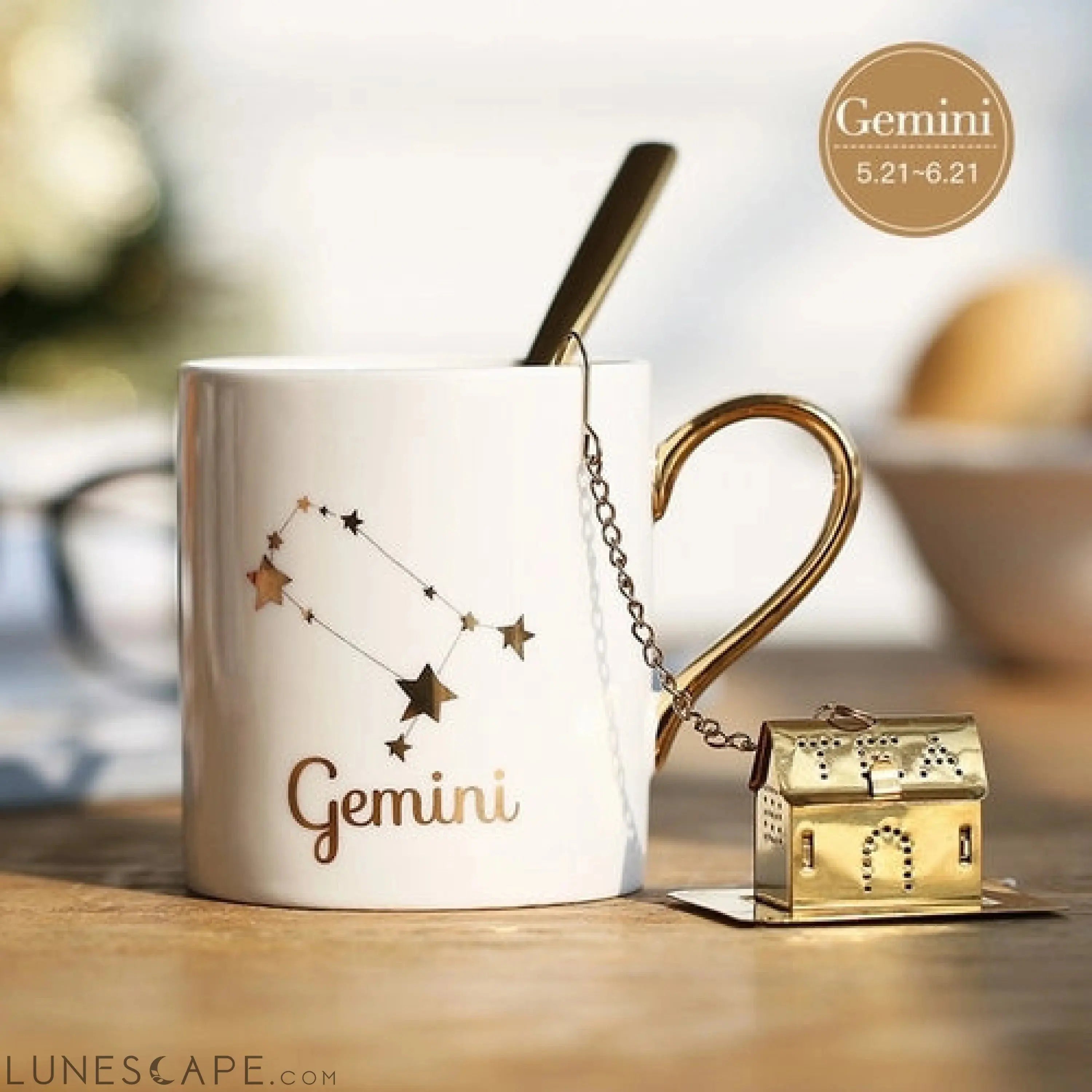 Zodiac Coffee Mug w/Spoon LUNESCAPE