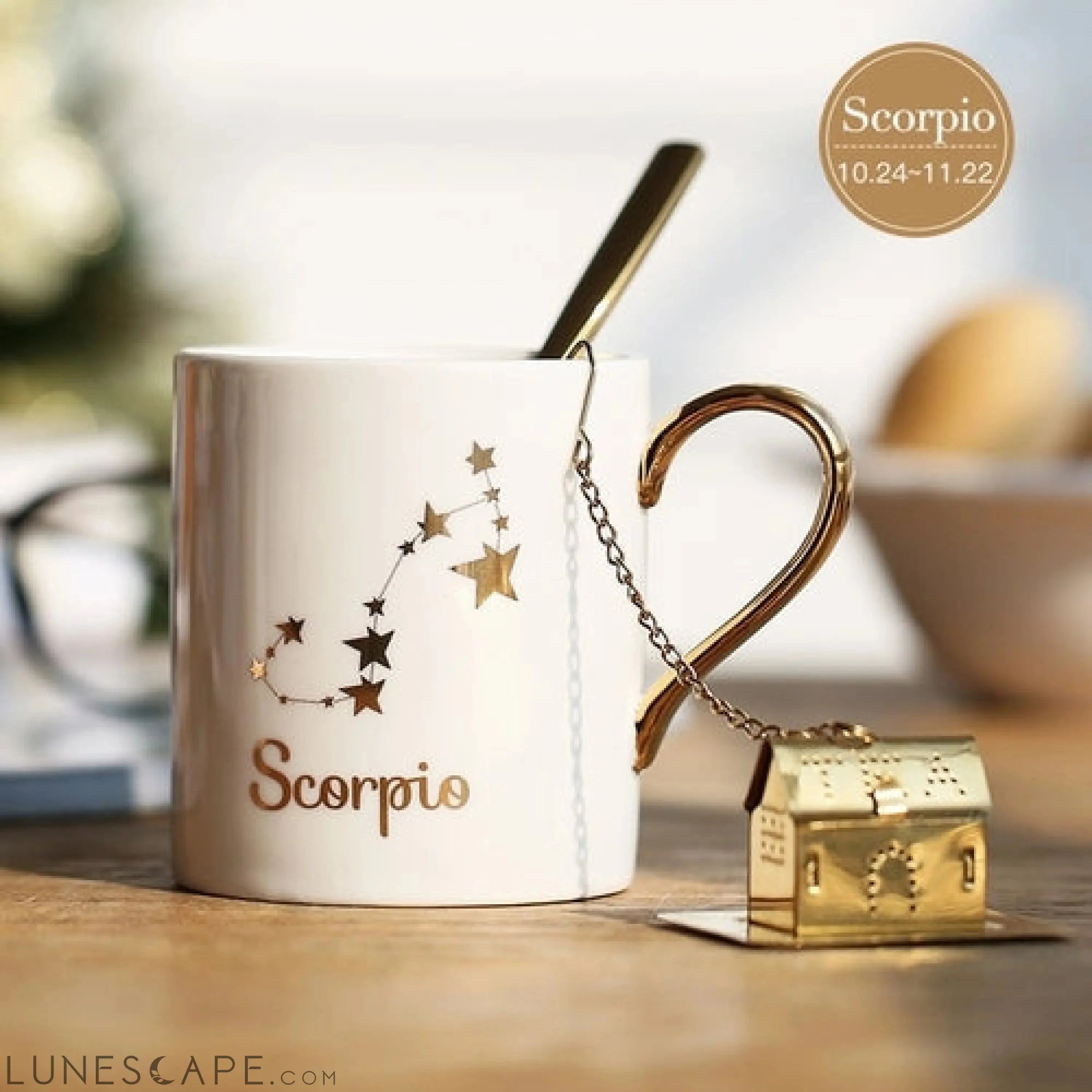 Zodiac Coffee Mug w/Spoon LUNESCAPE