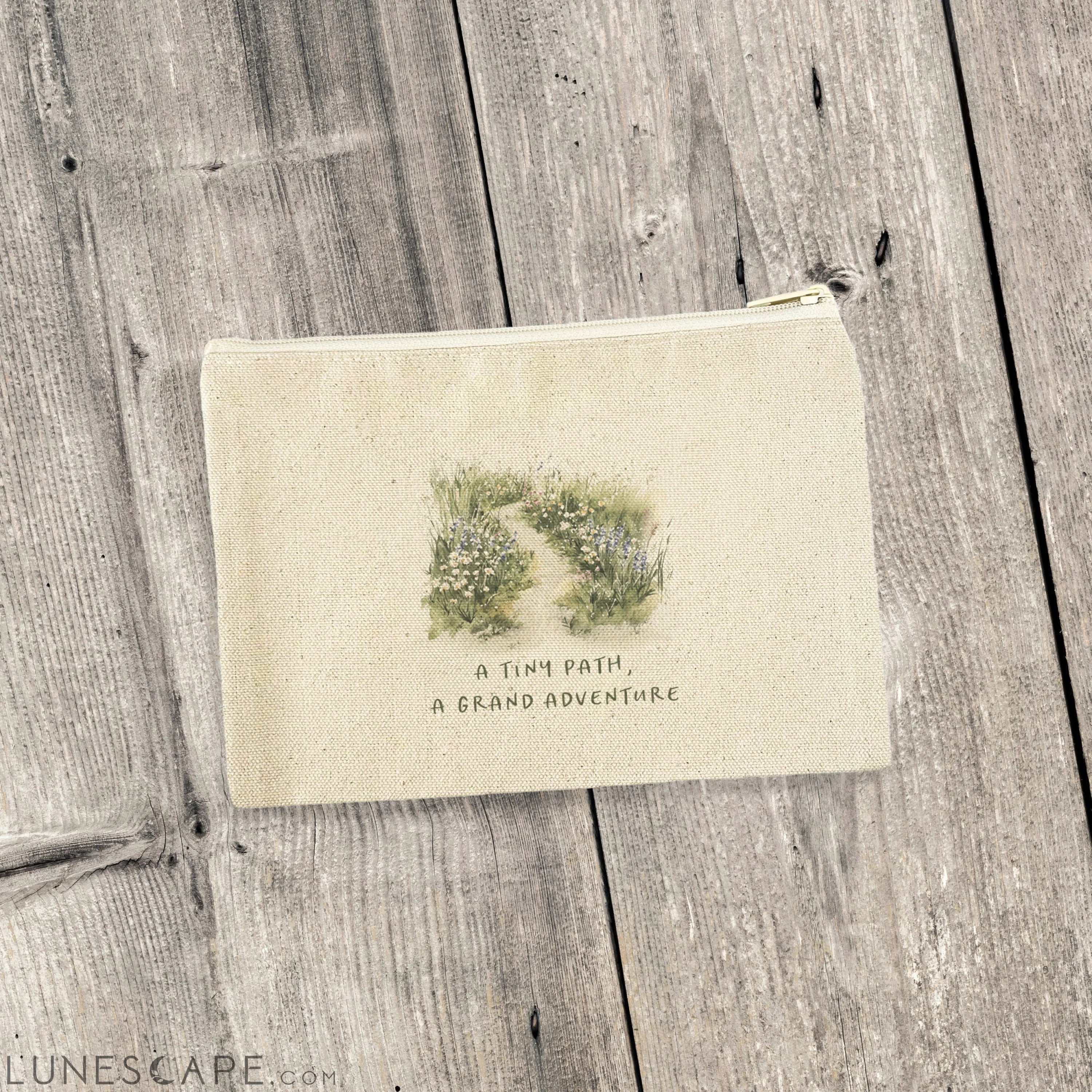 A Tiny Path - Spring Canvas Zipper Pouch LUNESCAPE
