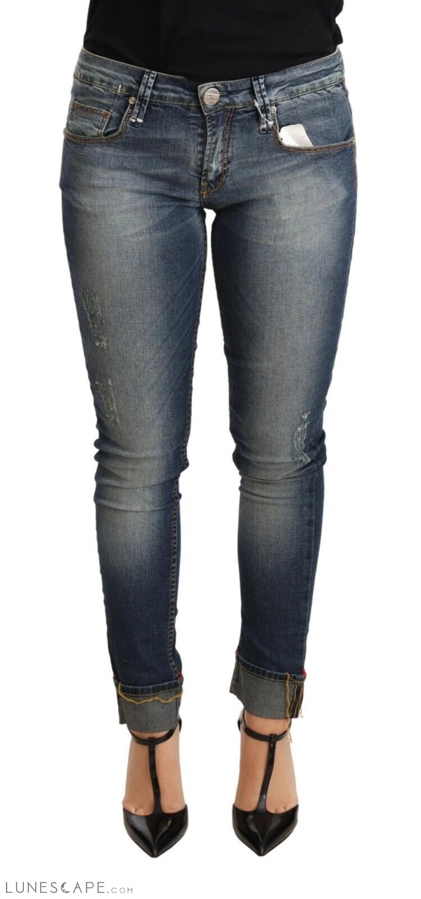 Acht Chic Blue Washed Skinny Denim LUNESCAPE