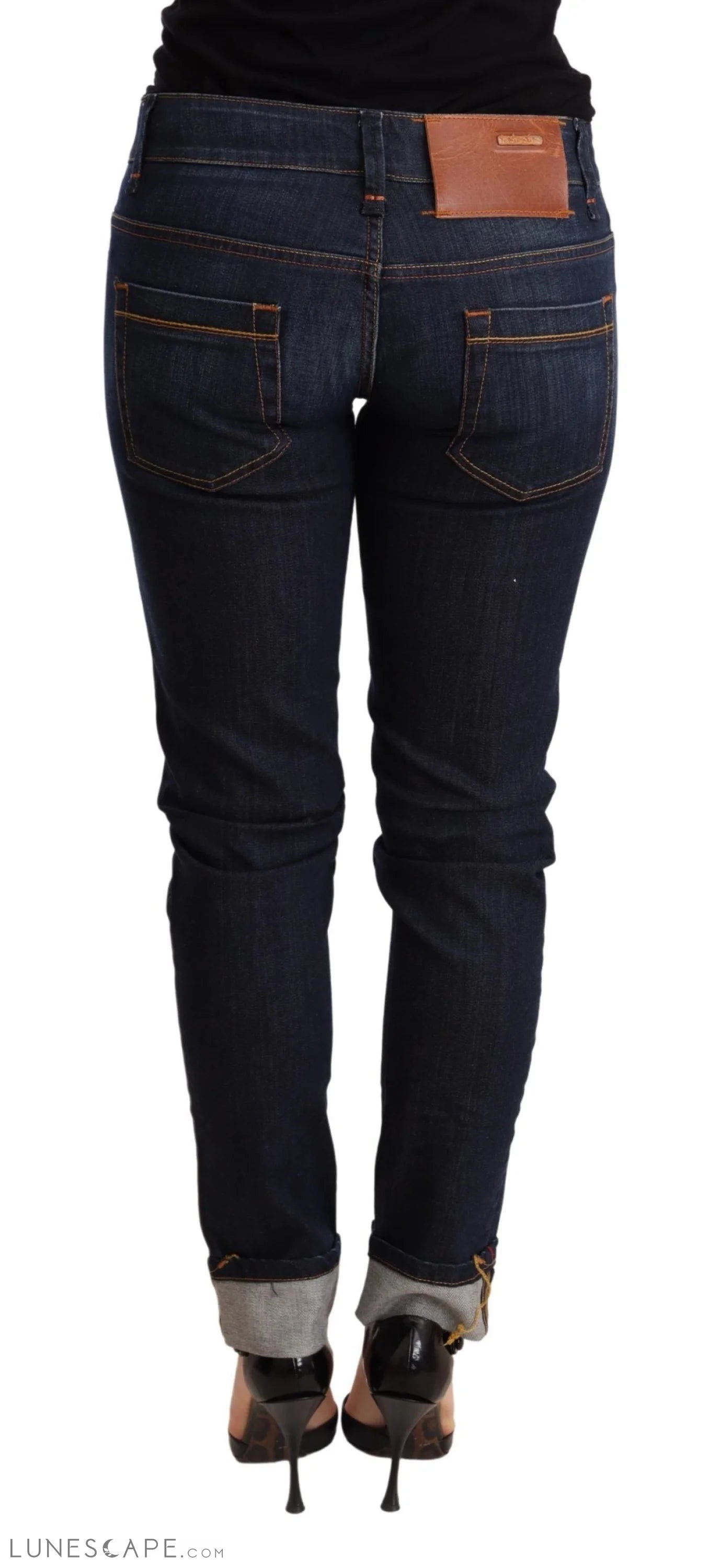 Acht Chic Dark Blue Skinny Jeans LUNESCAPE