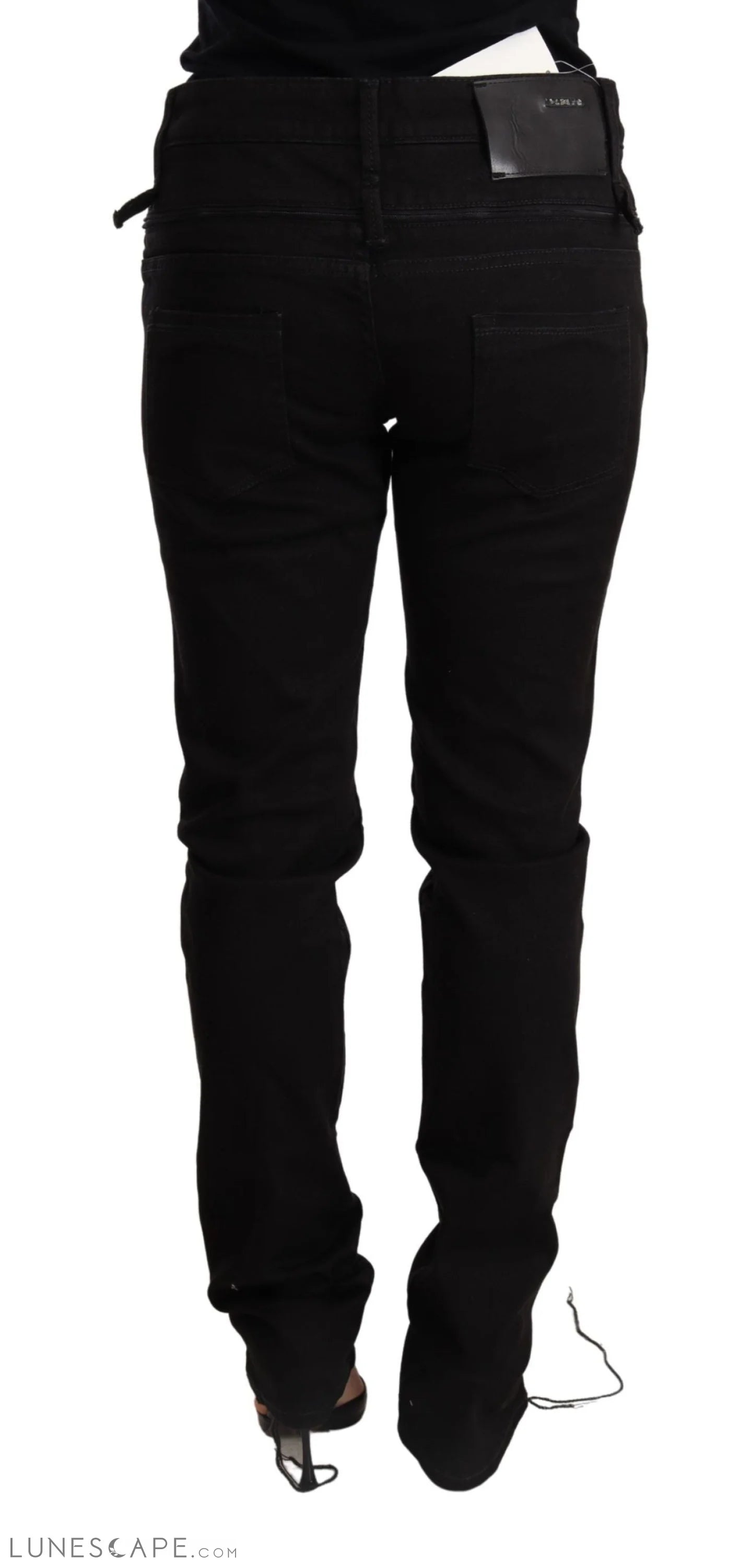 Acht Chic Low Waist Skinny Black Denim LUNESCAPE