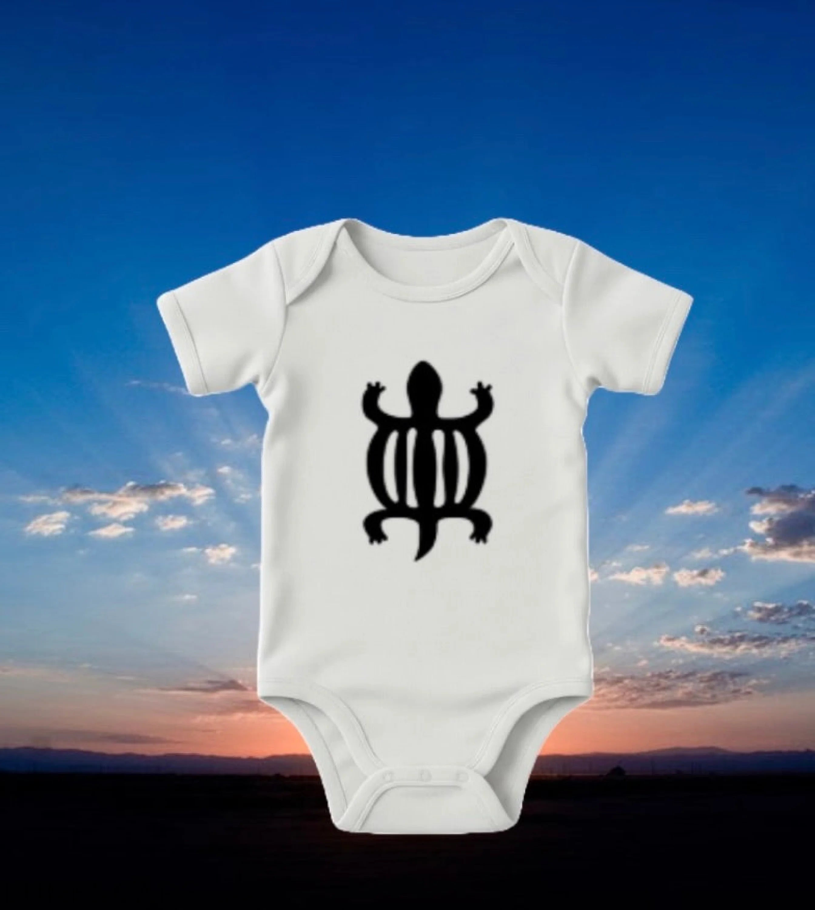 Adinkra Denkyem baby bodysuit LUNESCAPE