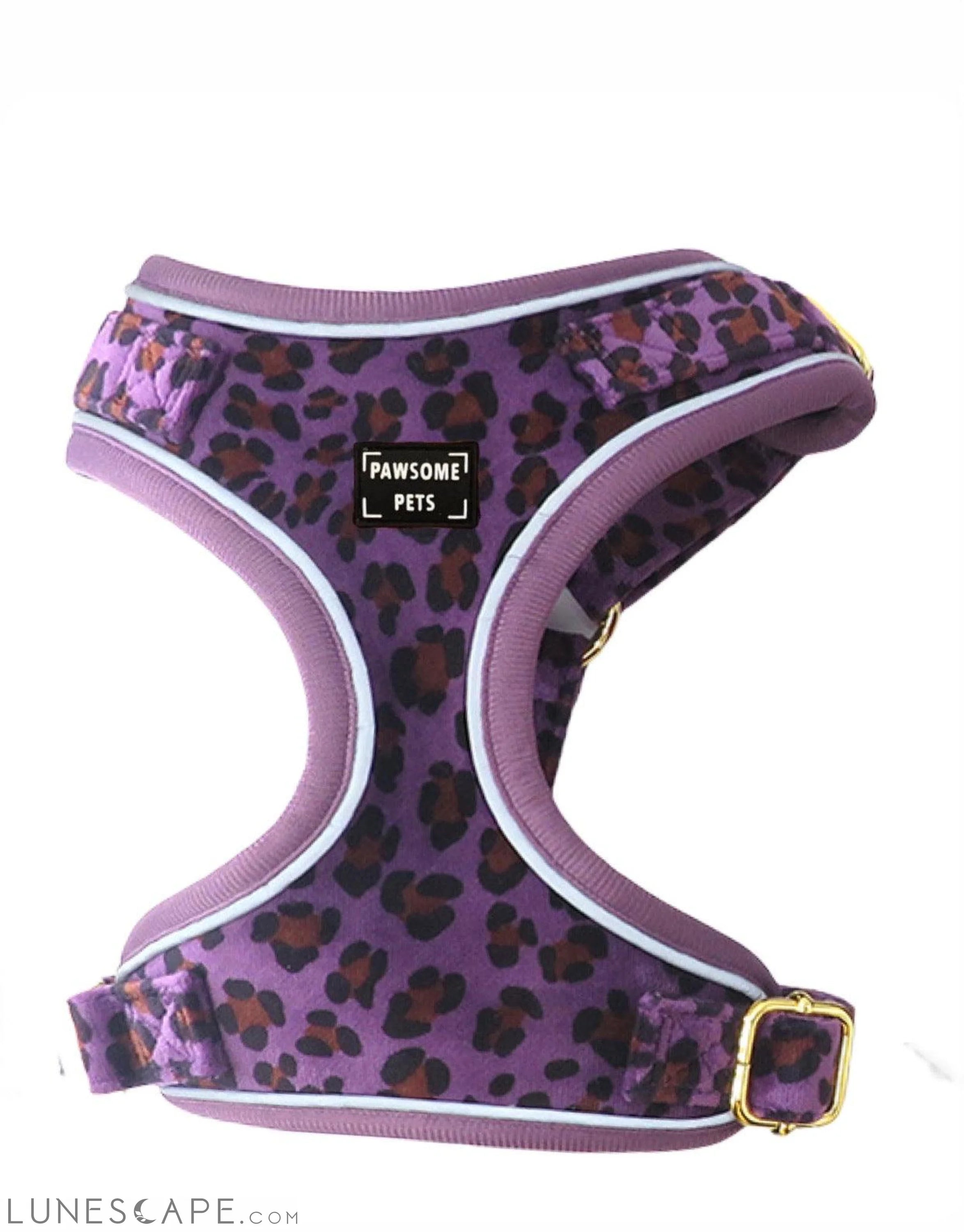 Adjustable Dog Harness - Purple Leopard LUNESCAPE