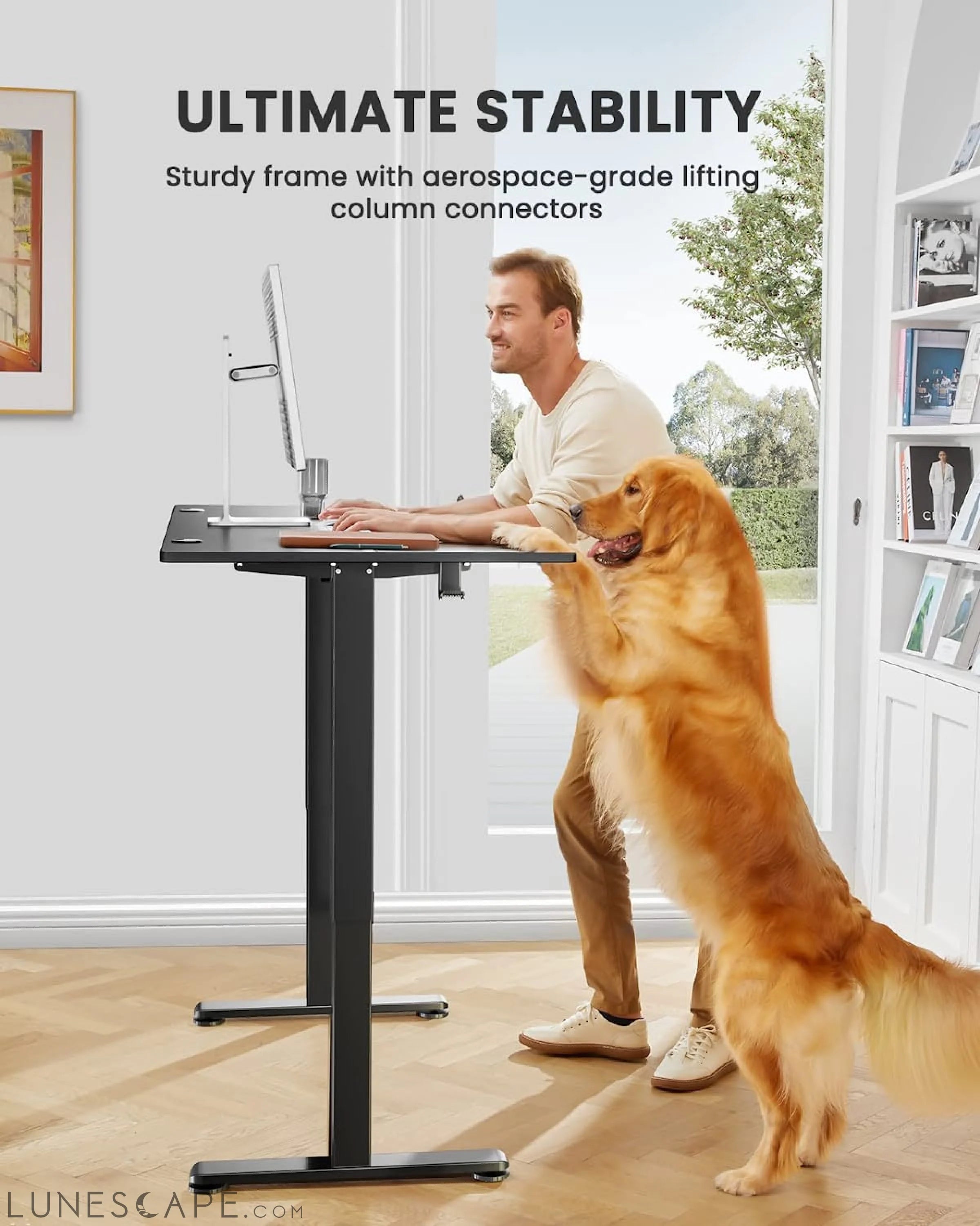 Adjustable Electric Standing Desk for Home Office LUNESCAPE
