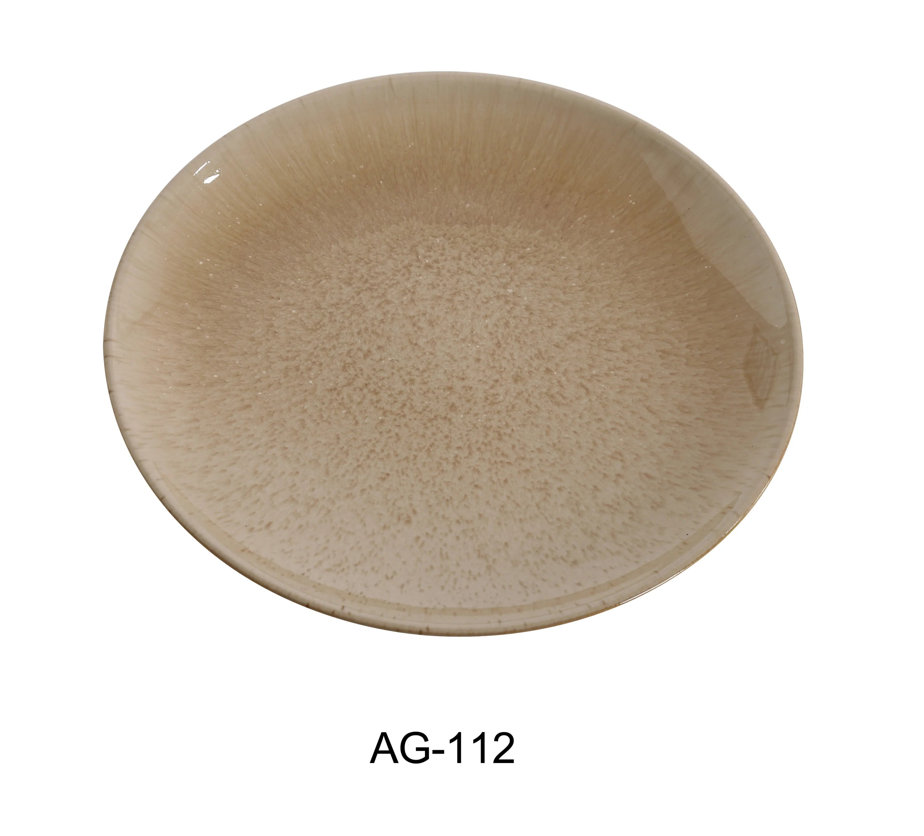 Agate Coupe Shape Round Dinner Plate LUNESCAPE
