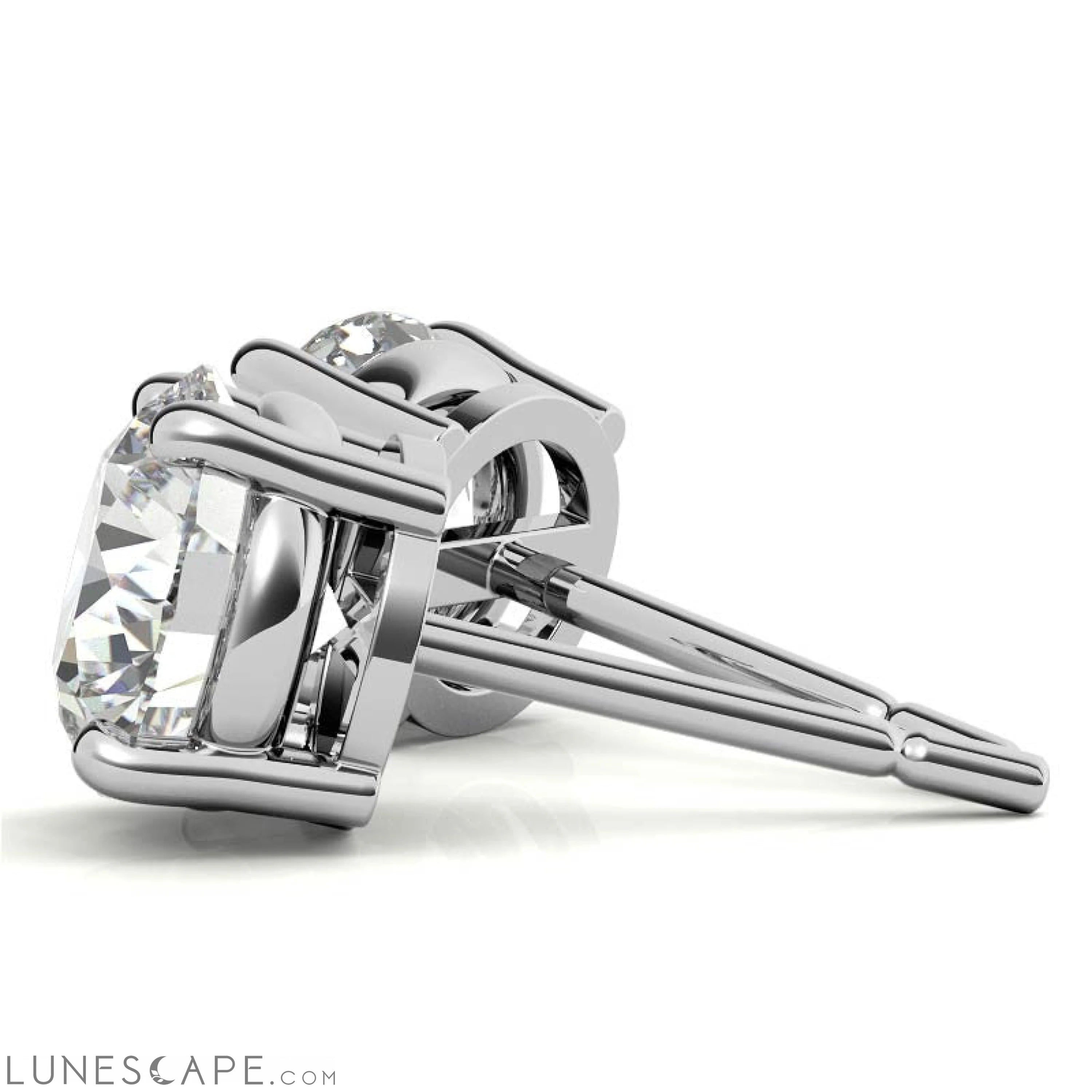 AGI Certified 1.50 CTW Lab Grown Diamond (G/Vs) Stud Earrings LUNESCAPE