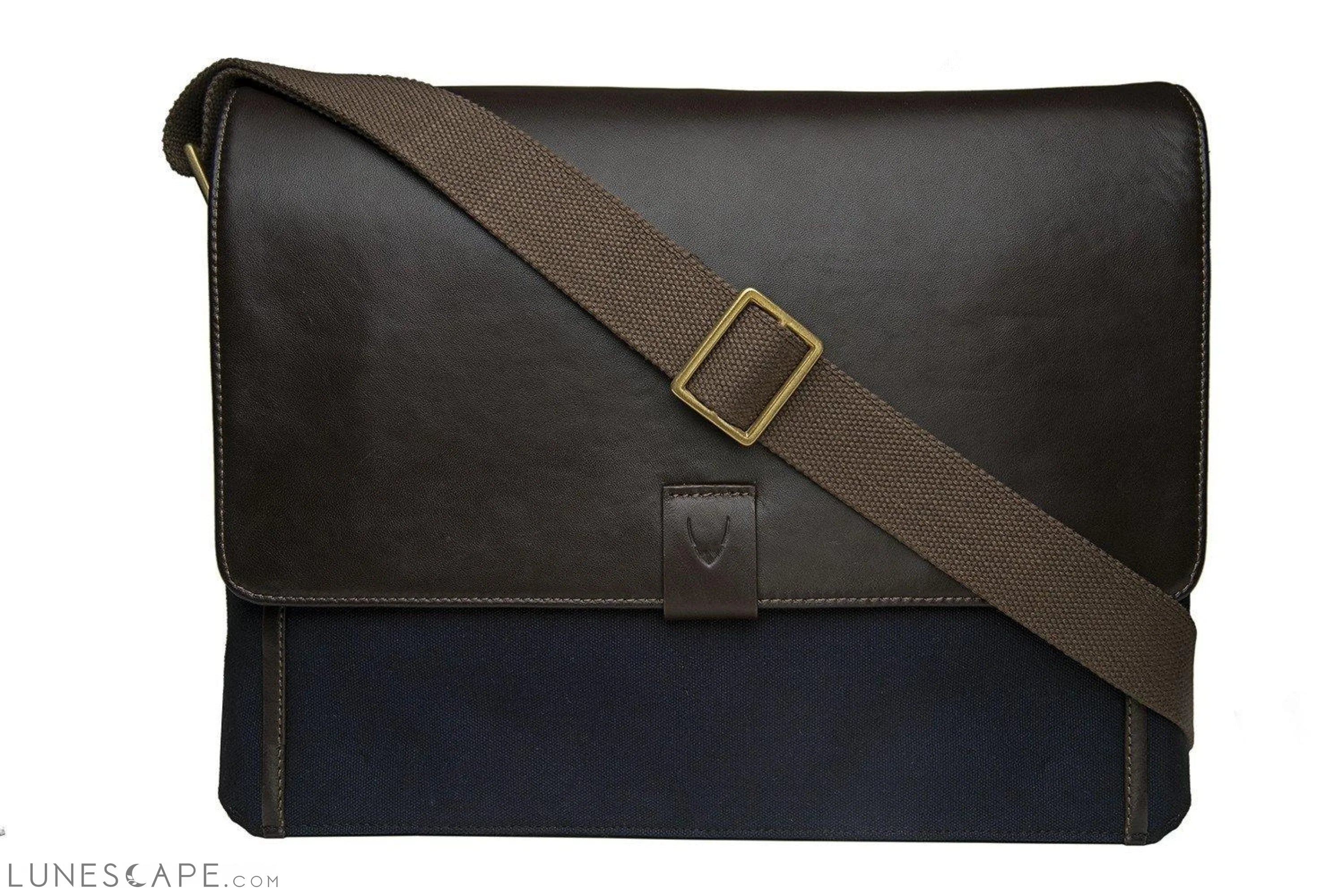 Aiden Canvas Leather Laptop Messenger Bag LUNESCAPE