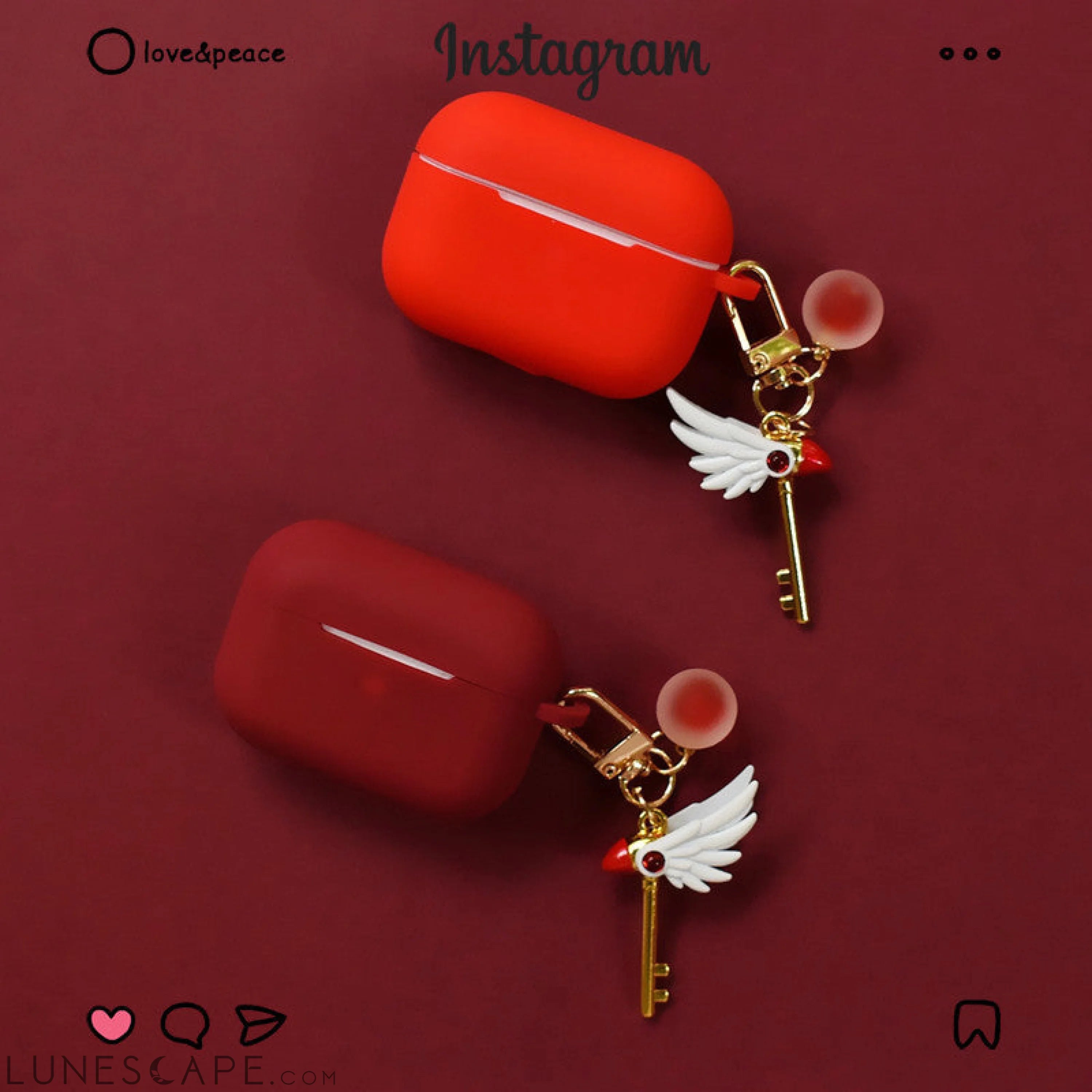 AirPods Case Silica gel Solid Color Lovely  Portable For AirPods1/2/3 LUNESCAPE