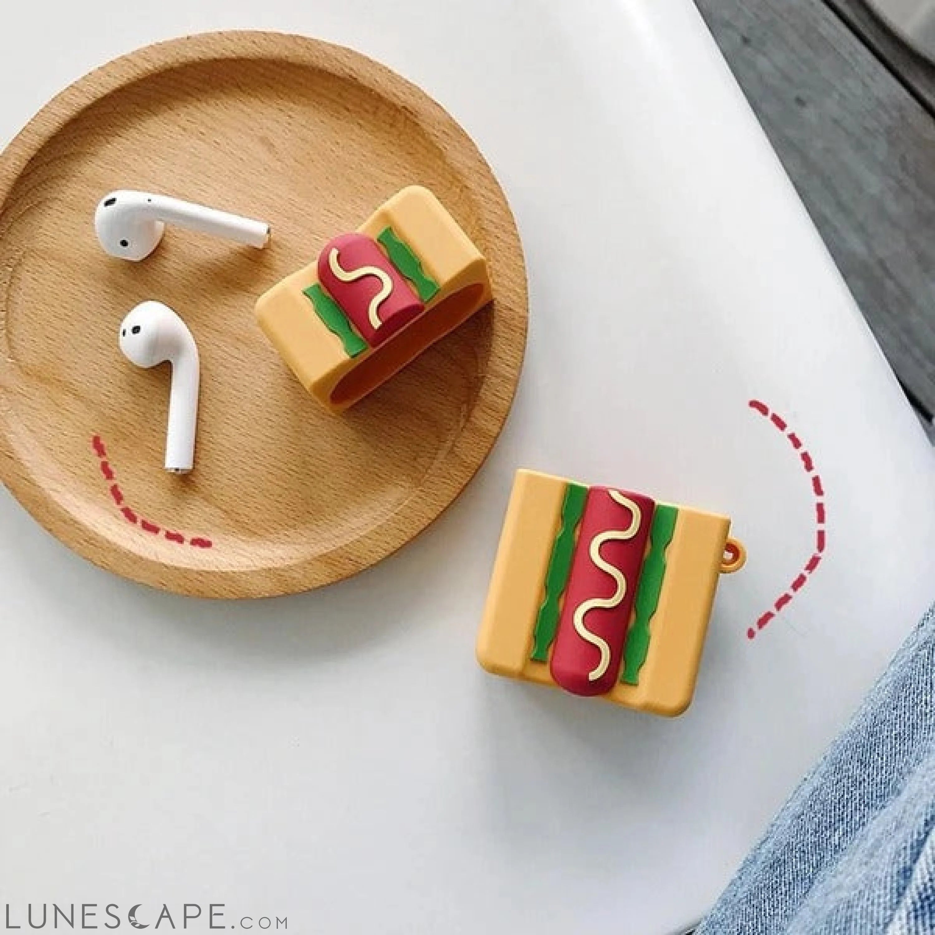 AirPods Hot Dog Silicone Case Cover LUNESCAPE