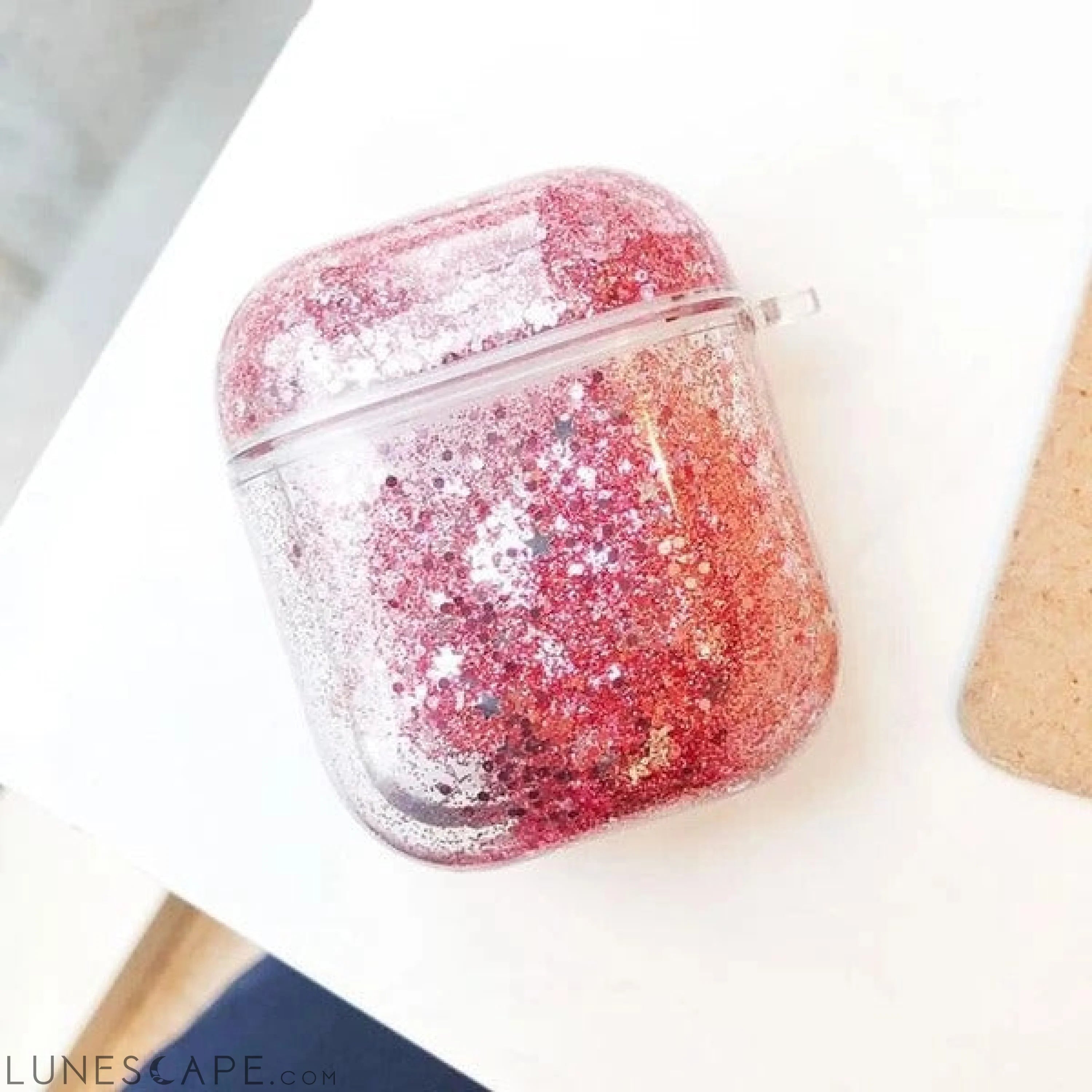 AirPods Liquid Glitter Transparent Case Cover LUNESCAPE