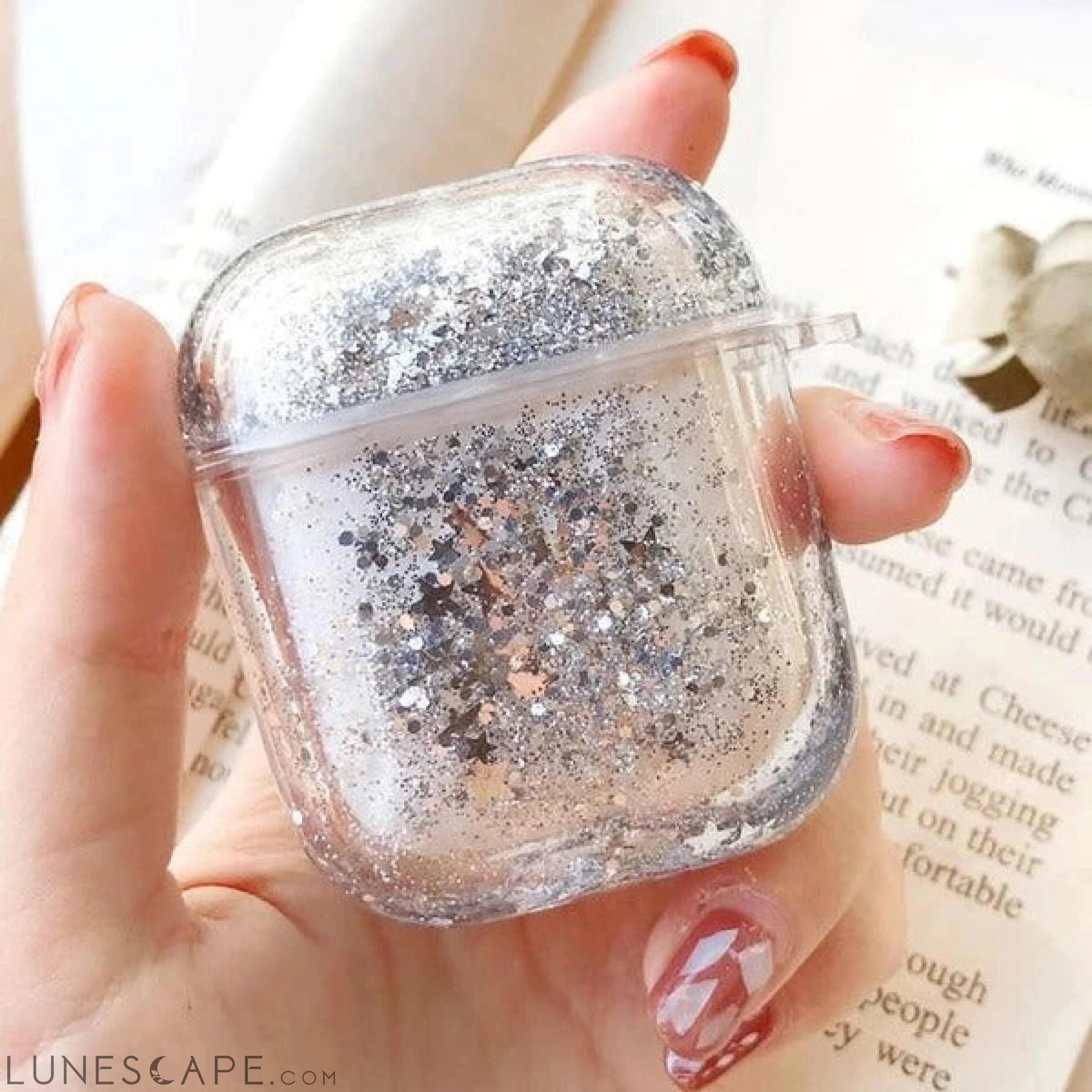 AirPods Liquid Glitter Transparent Case Cover LUNESCAPE