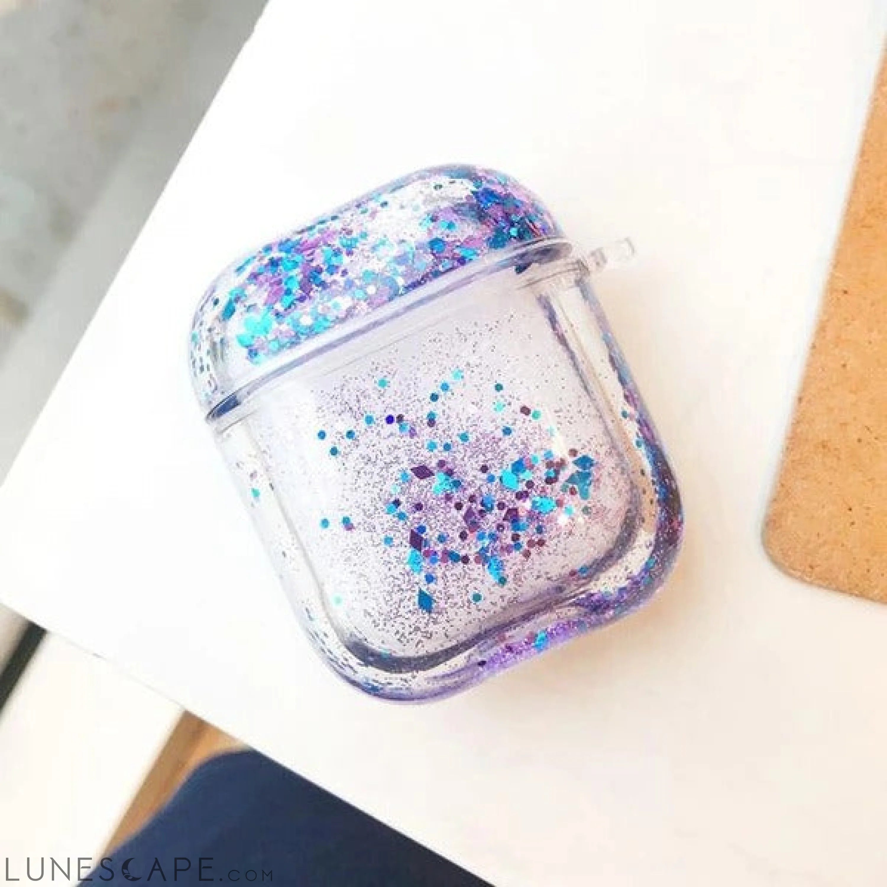AirPods Liquid Glitter Transparent Case Cover LUNESCAPE