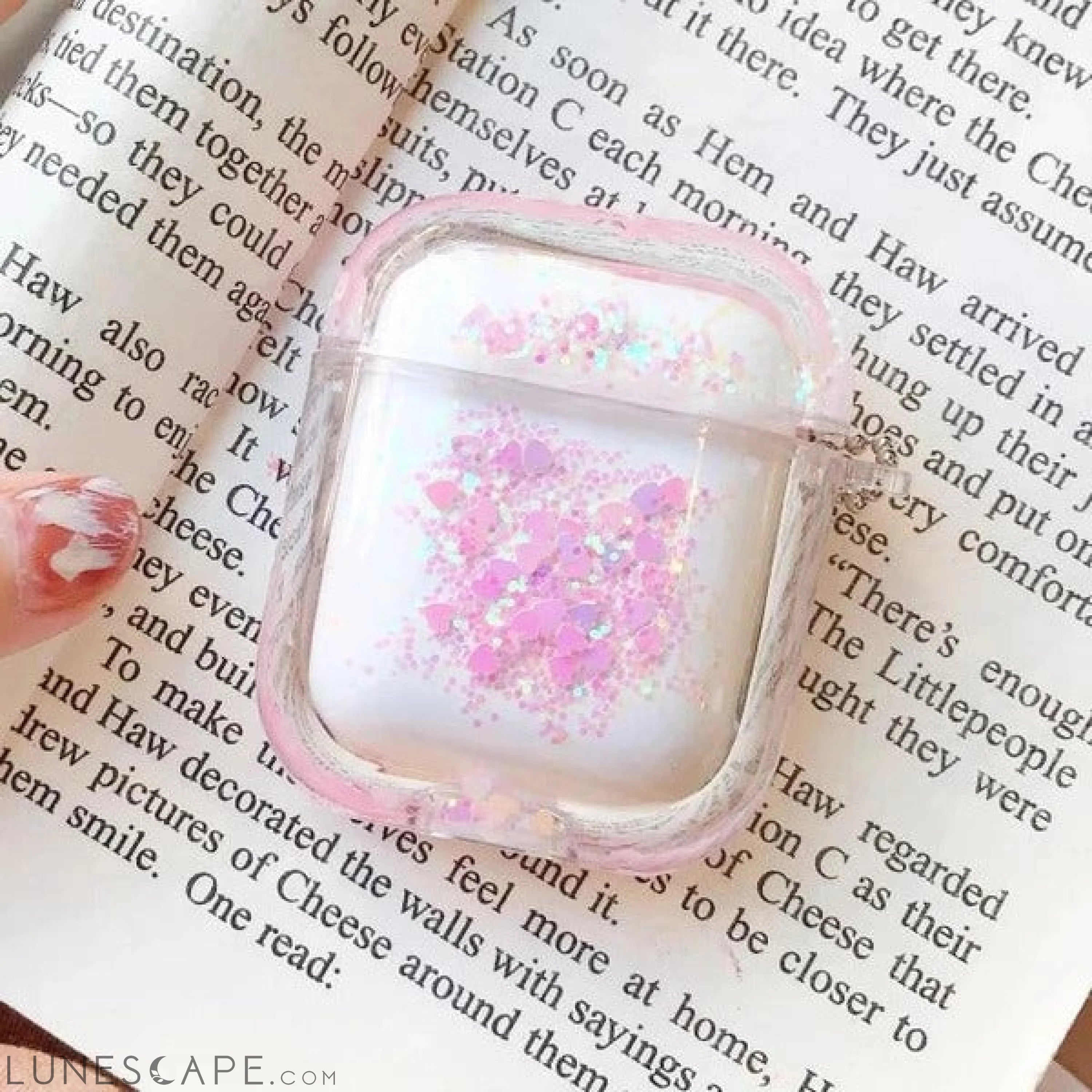 AirPods Liquid Glitter Transparent Case Cover LUNESCAPE