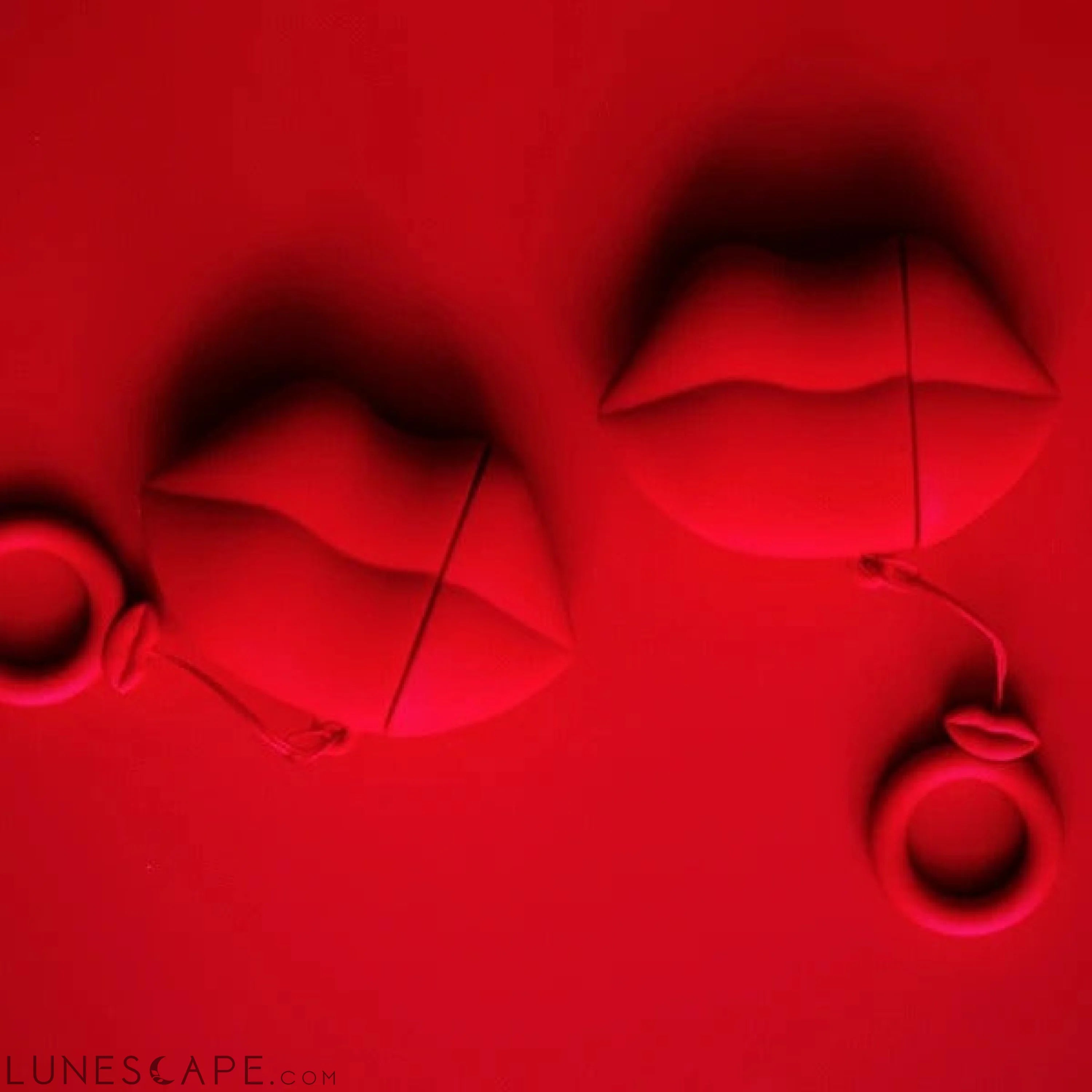 AirPods Red Lips Silicone Case Cover LUNESCAPE