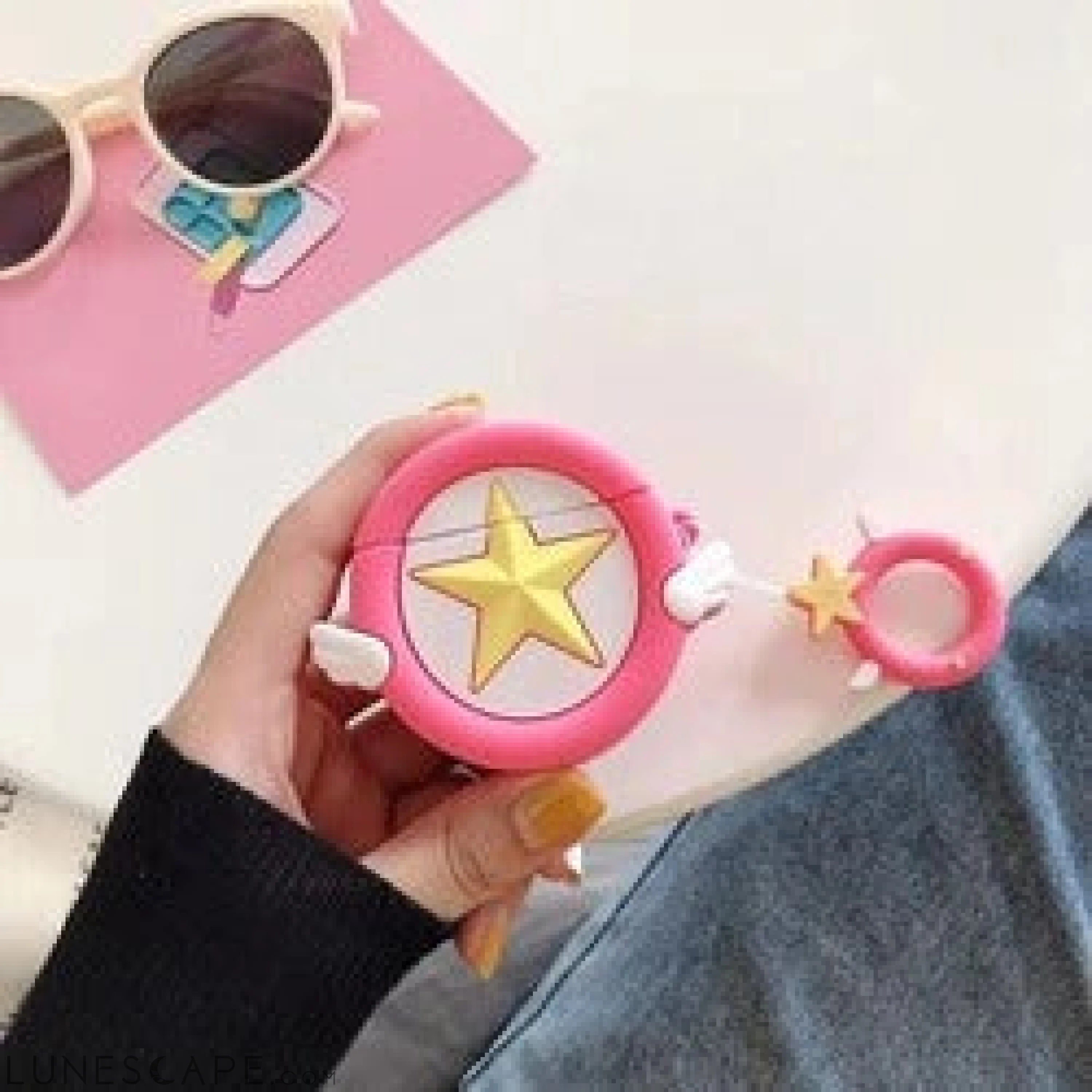 AirPods Yellow Star Silicone Case Cover LUNESCAPE