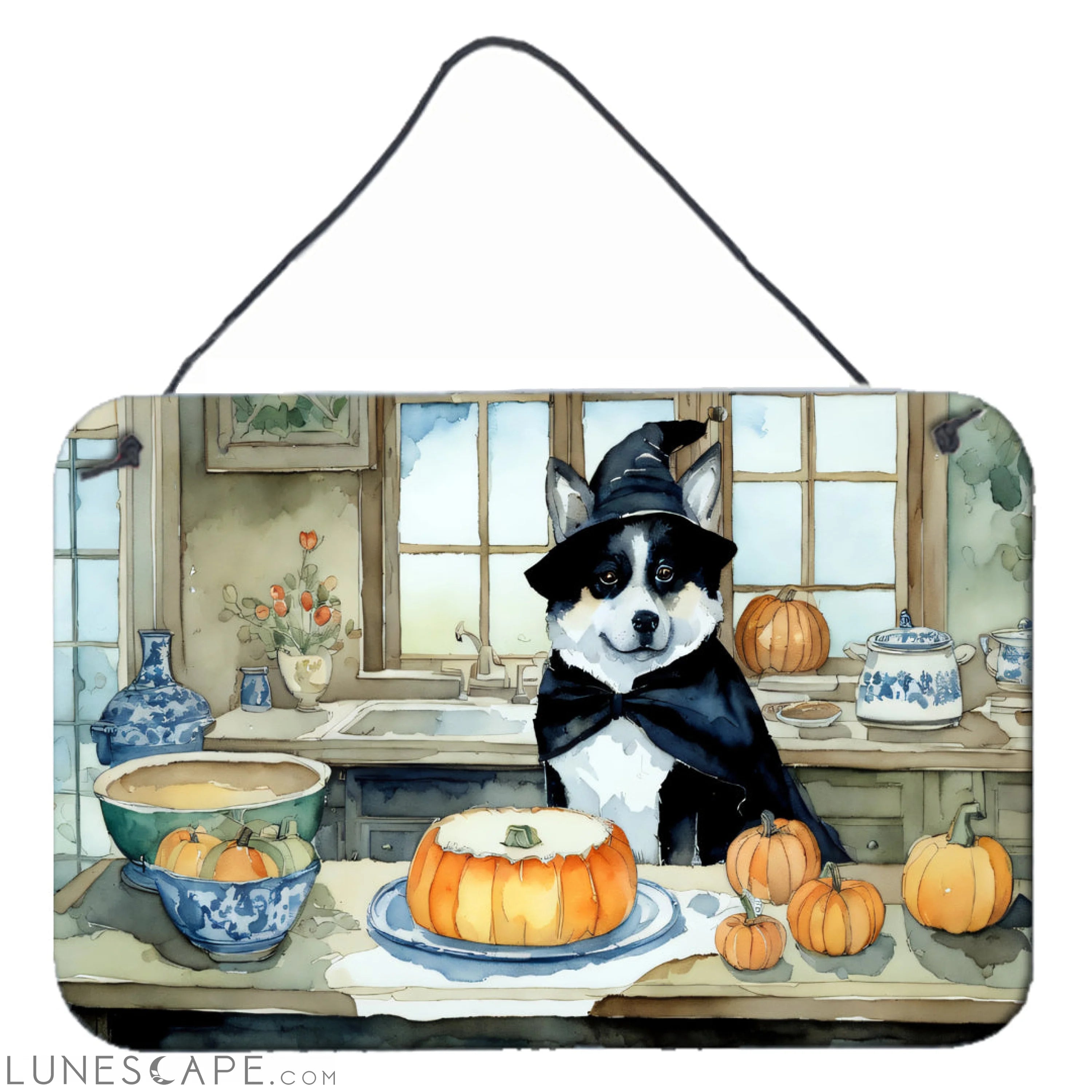 Akita Fall Kitchen Pumpkins Thanksgiving Wall or Door Hanging Prints LUNESCAPE