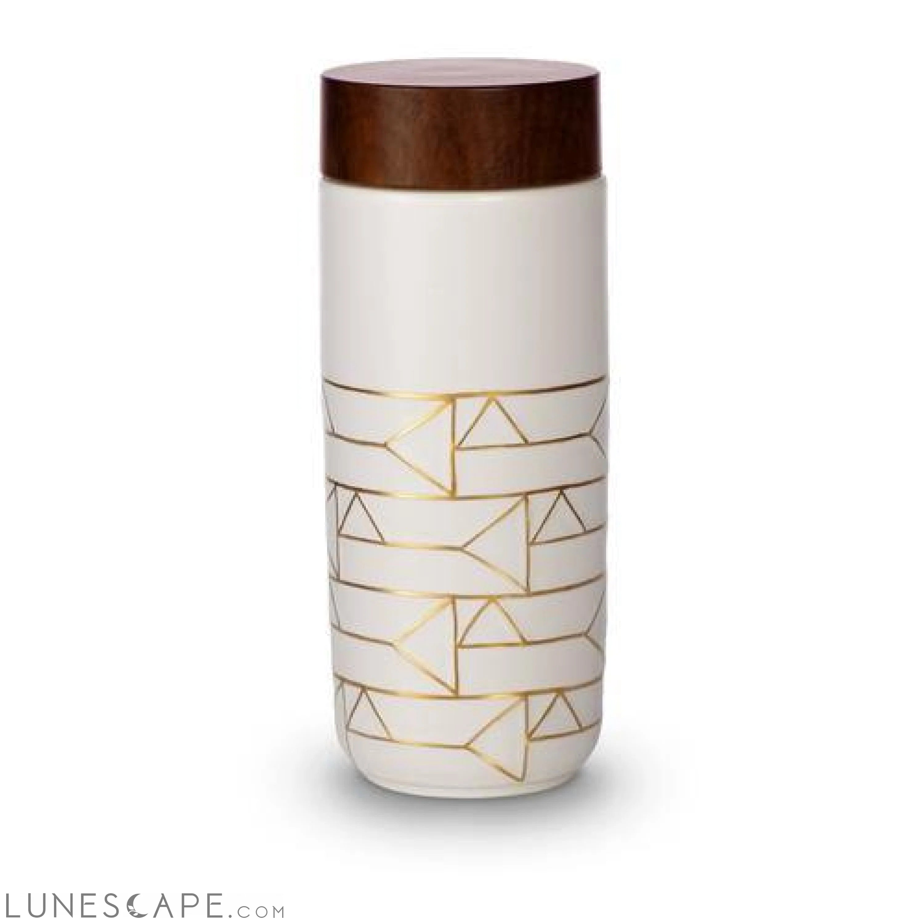 Alchemic Tourmaline Charged Travel Tumbler - Black / Gold Horizontal LUNESCAPE