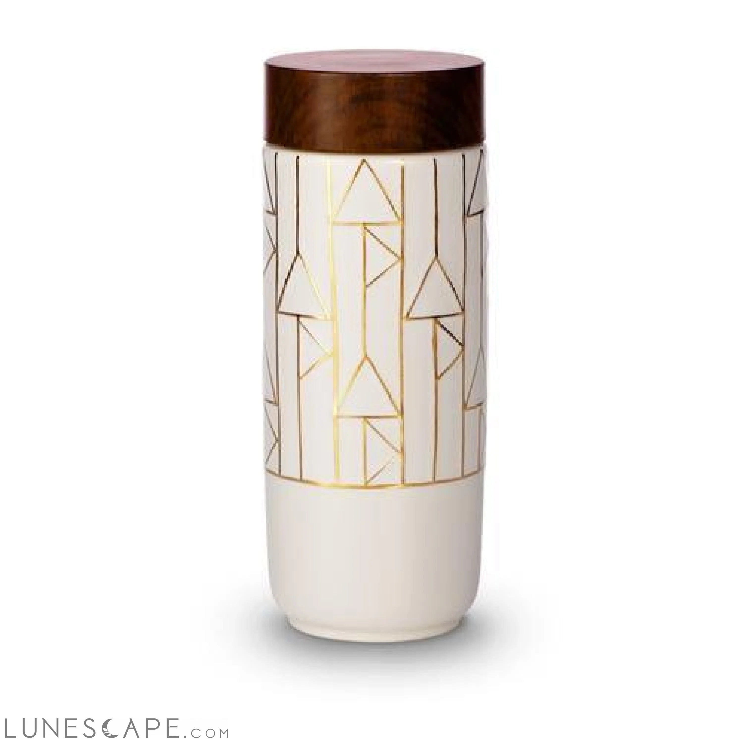 Alchemic Tourmaline Charged Travel Tumbler - Black / Gold Horizontal LUNESCAPE