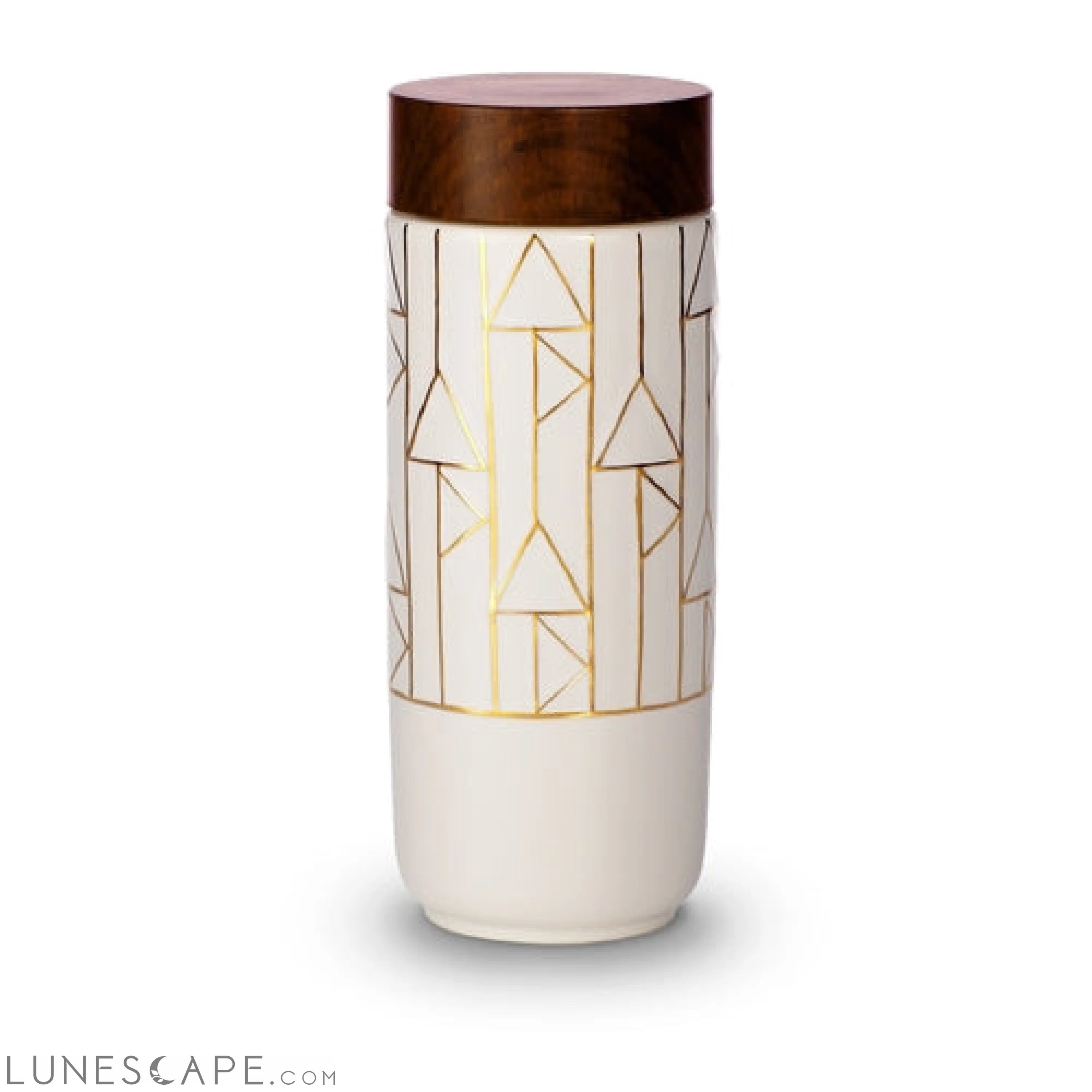 Alchemic Tourmaline Charged Travel Tumbler - Black / Gold Vertical LUNESCAPE