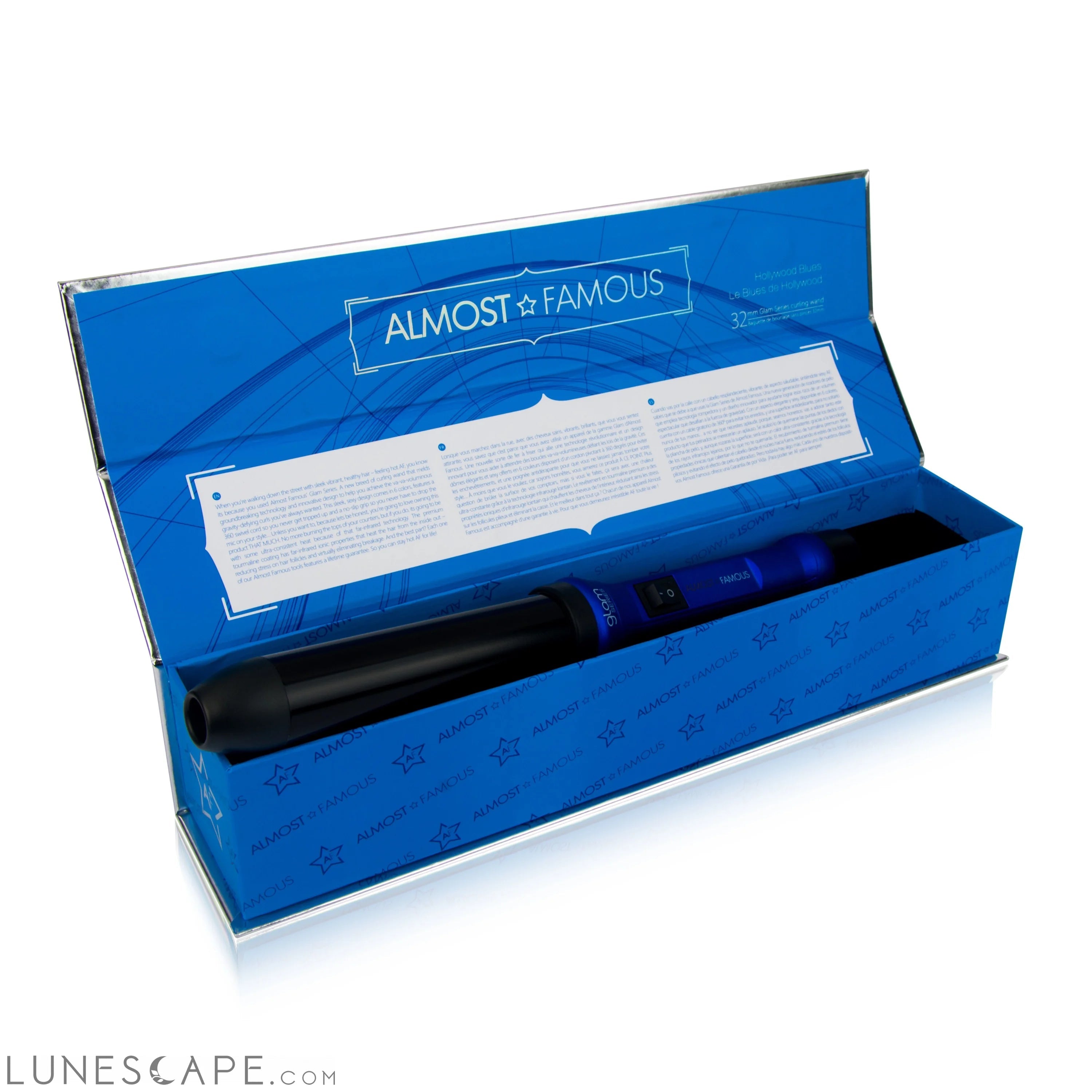 Almost Famous 32mm Glam Series Curling Wand with Gem Infused Barrel LUNESCAPE