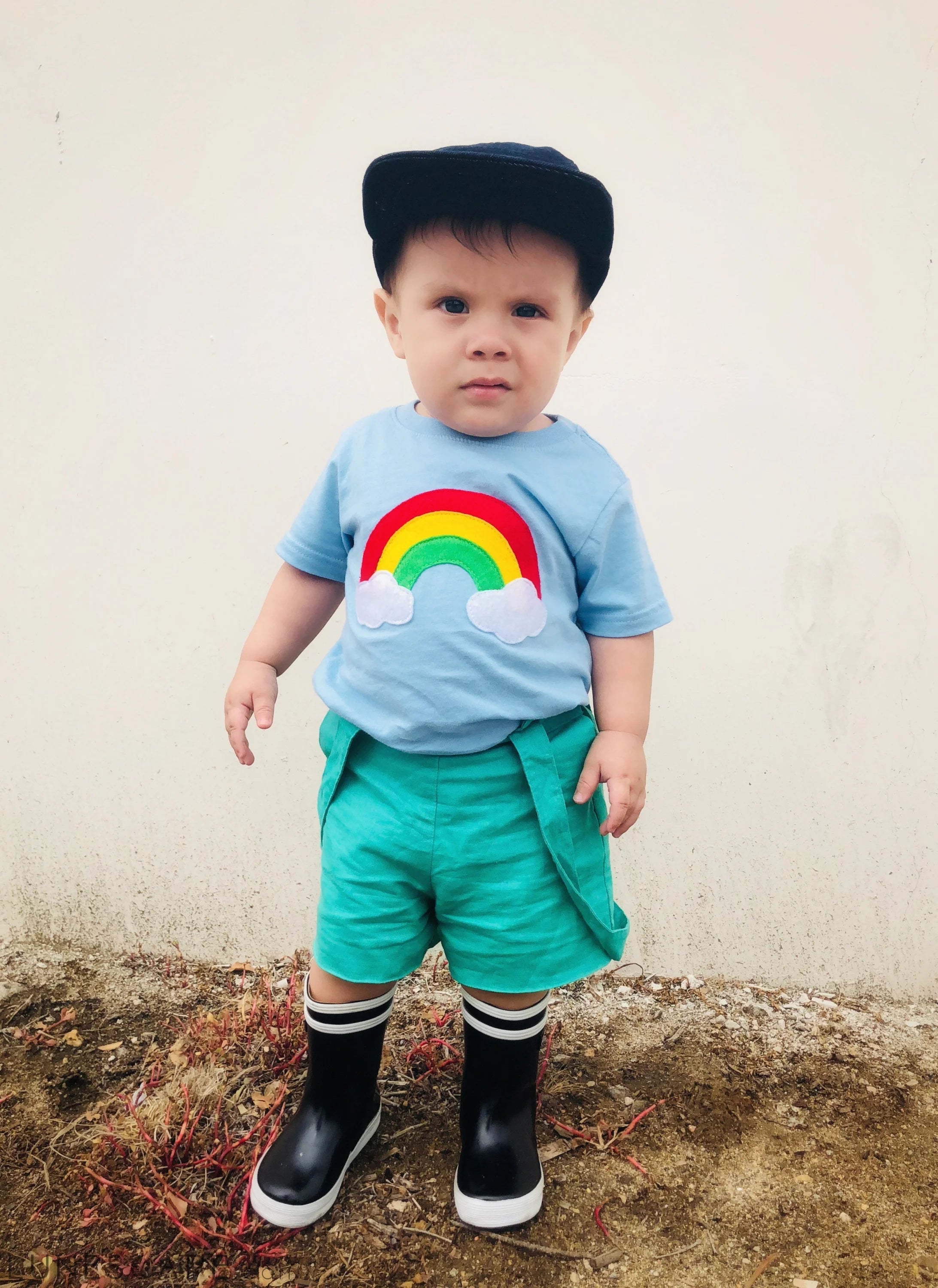 Aloha Rainbow - Kids Baby Blue Shirt – Boys or Girls LUNESCAPE