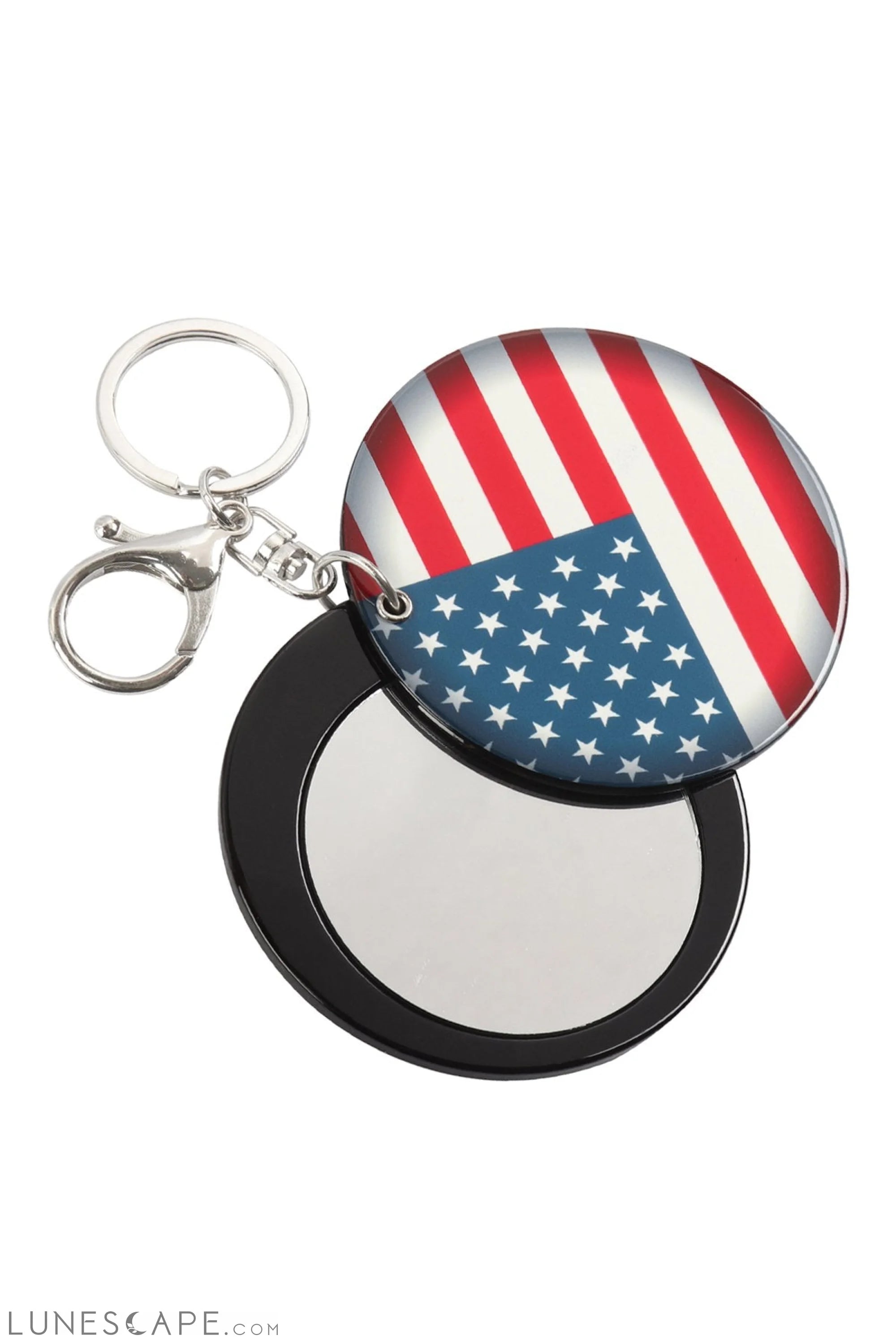 American Flag Mirror Keychain LUNESCAPE