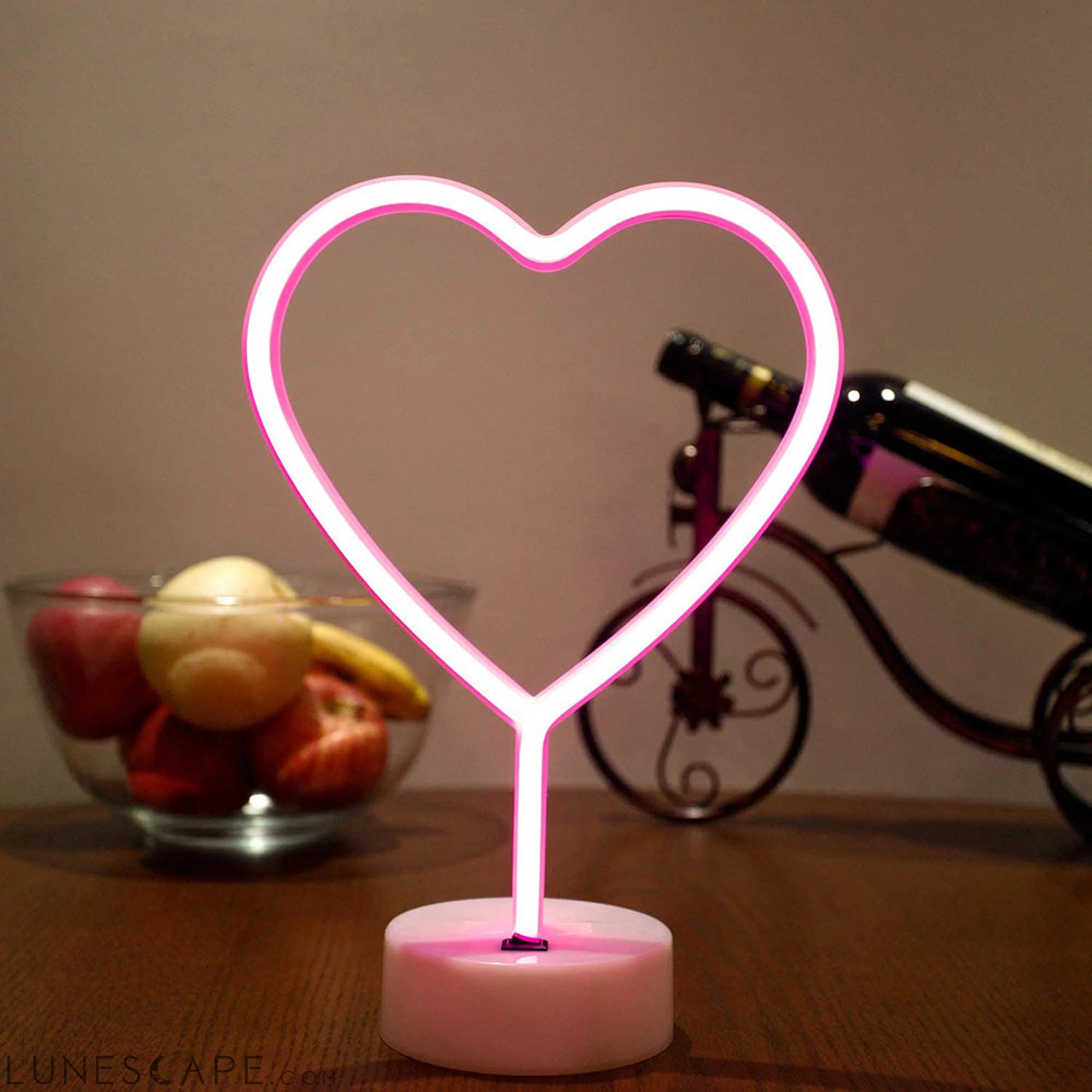 AMZER Neon LED Holiday Light with Holder, Warm Fairy Decorative Lamp LUNESCAPE