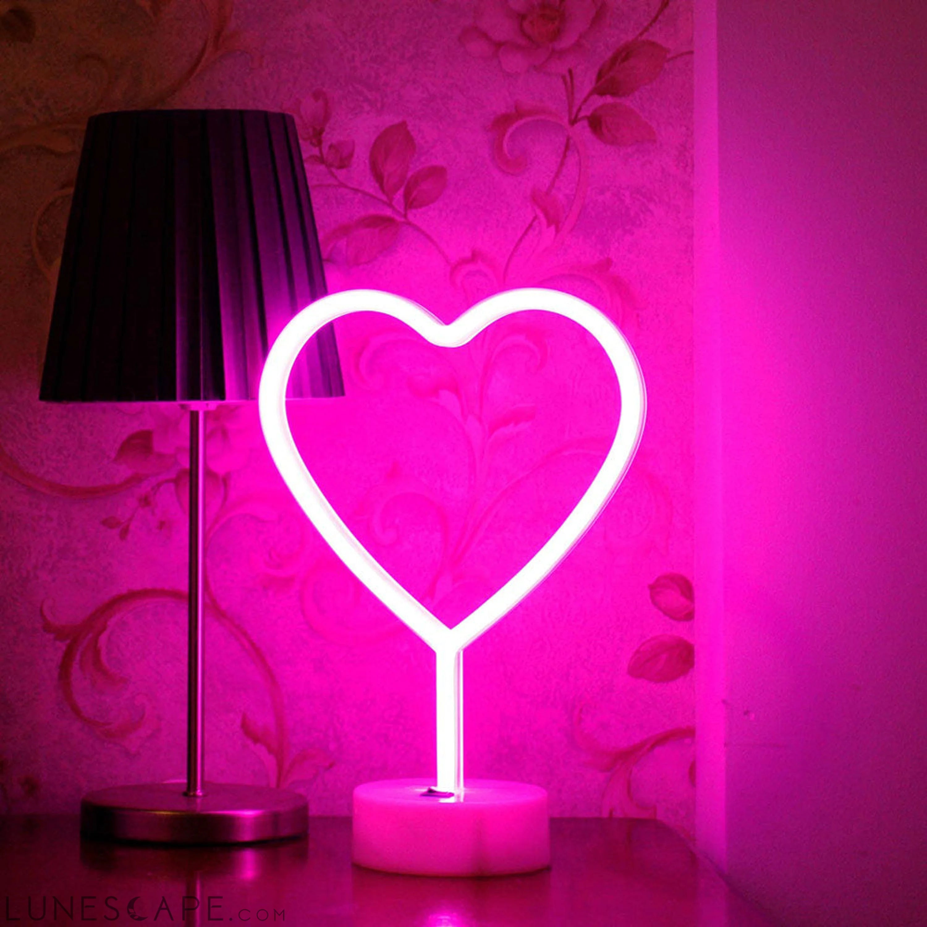 AMZER Neon LED Holiday Light with Holder, Warm Fairy Decorative Lamp LUNESCAPE
