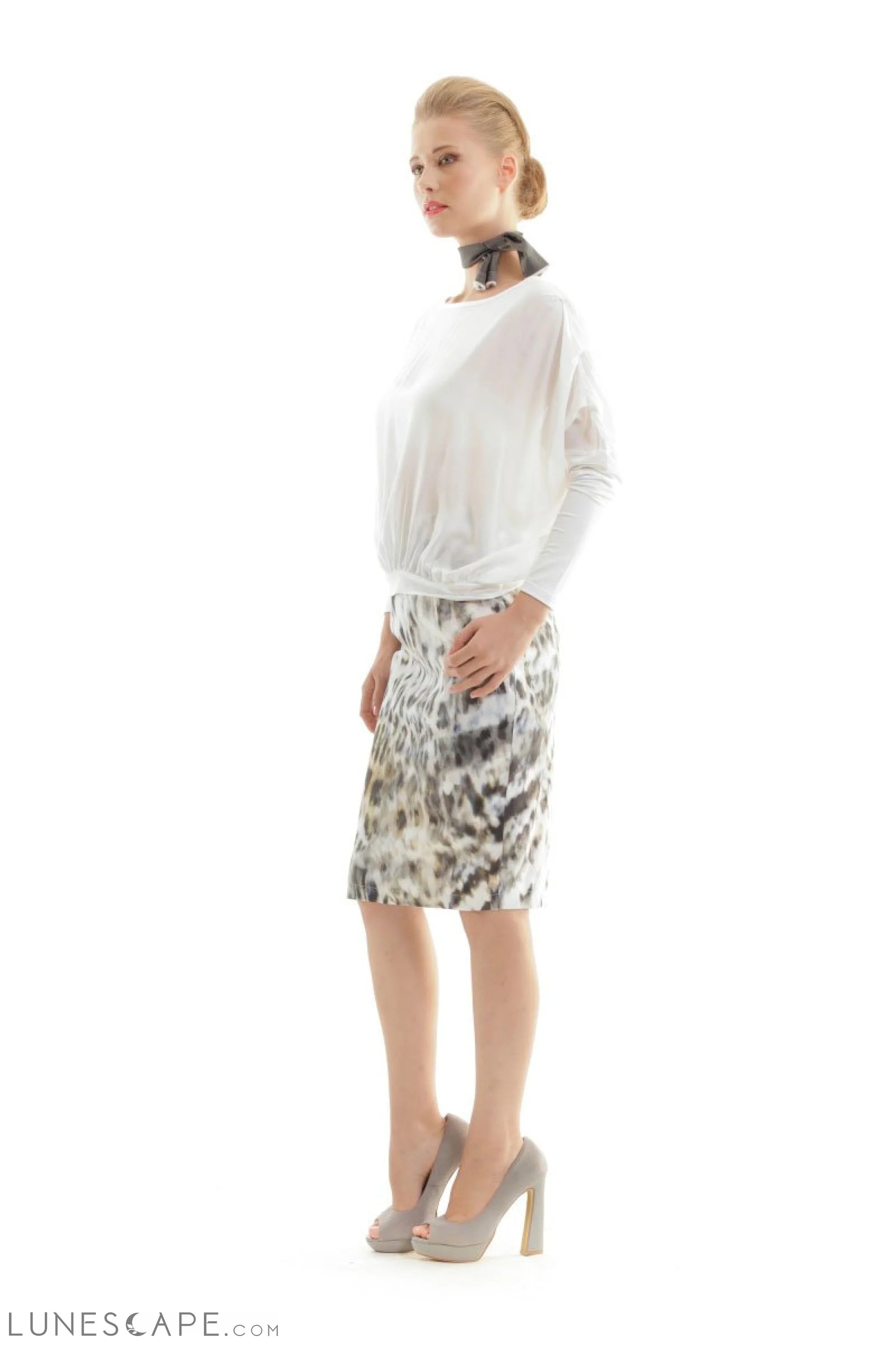 Animal Print Pencil Skirt LUNESCAPE
