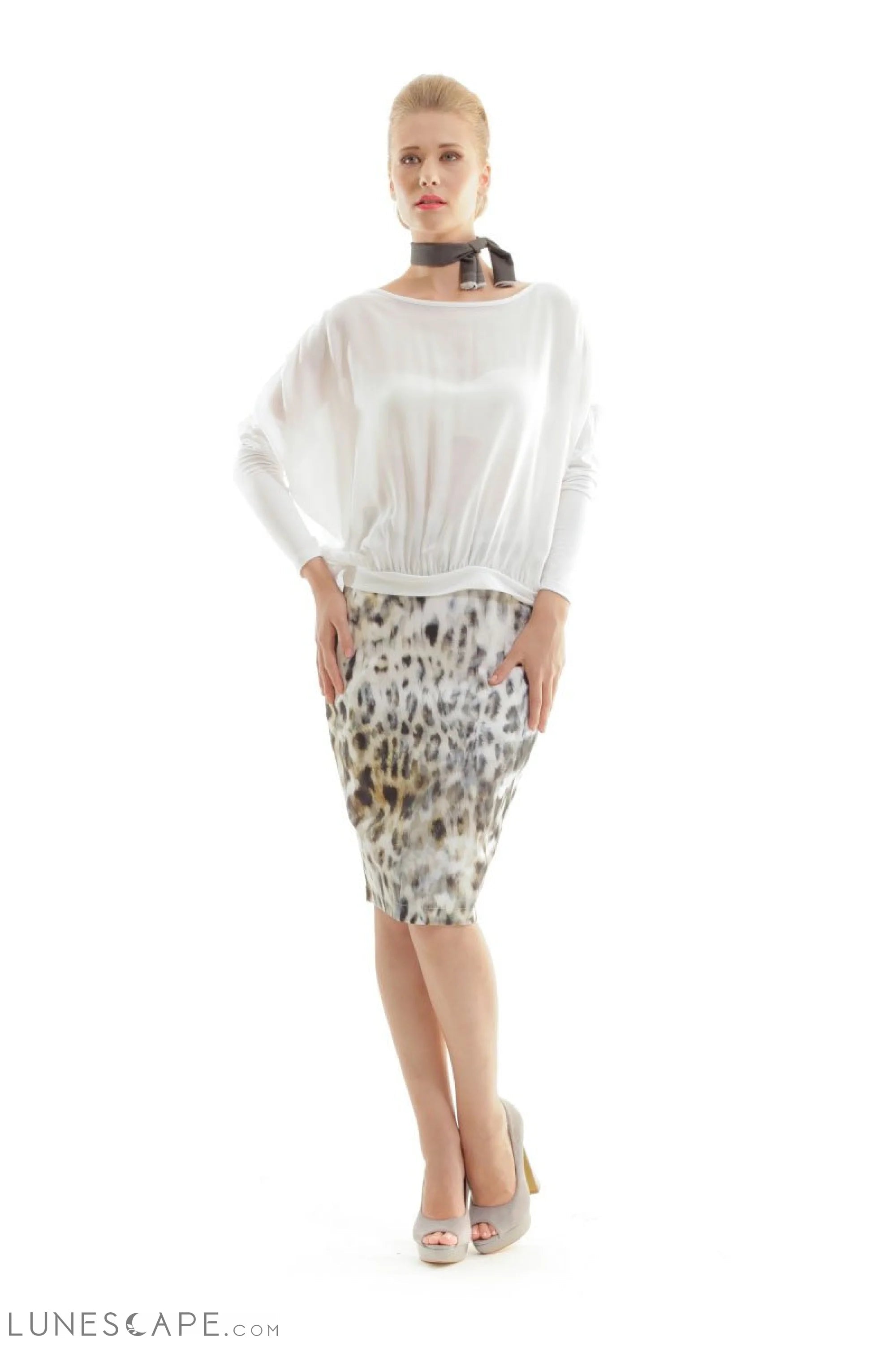 Animal Print Pencil Skirt LUNESCAPE