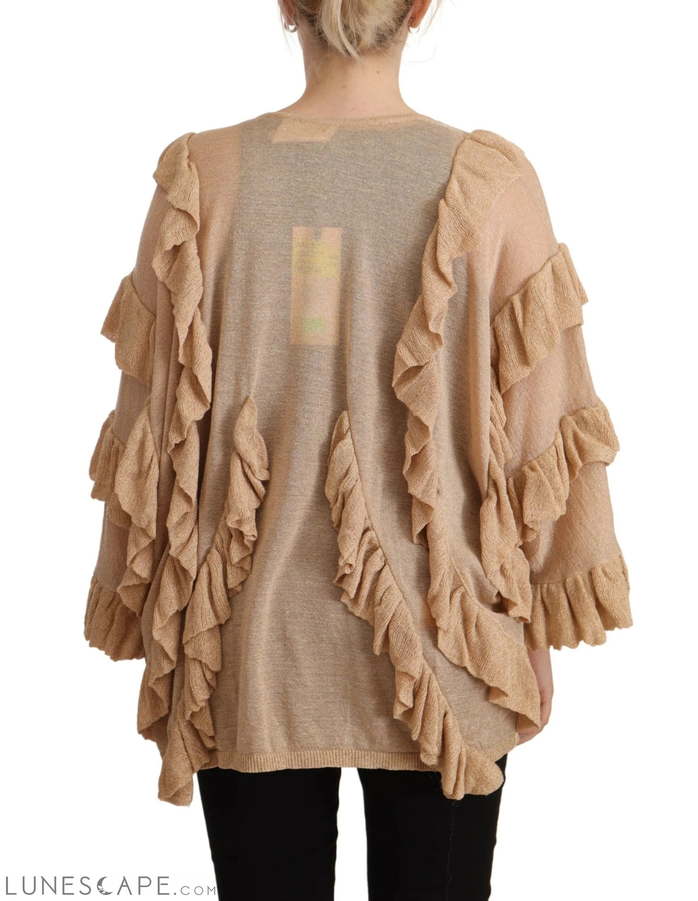 Aniye By Chic Beige Long Sleeve Open Front Cardigan LUNESCAPE