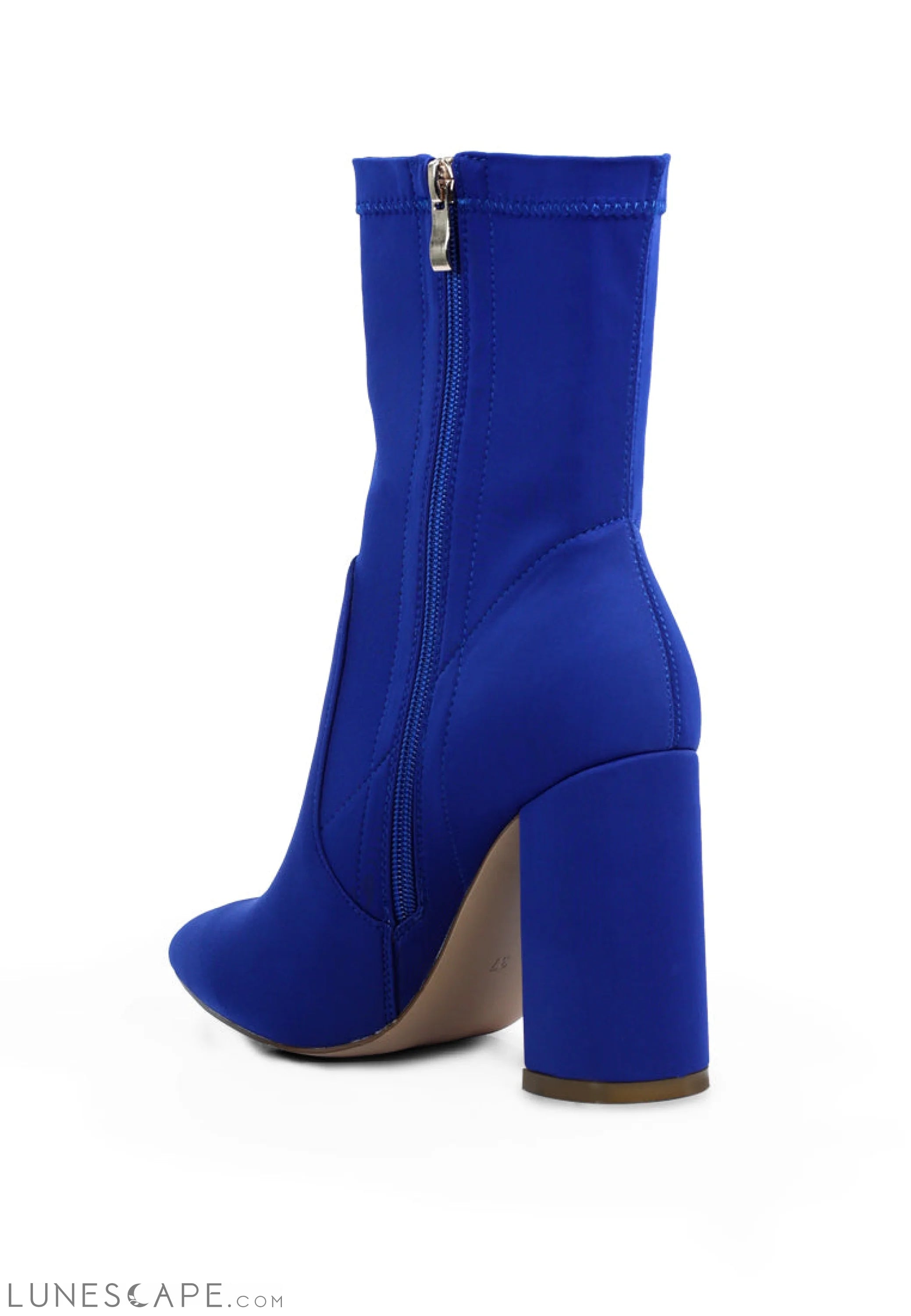 Ankle Lycra Block Heeled Boots LUNESCAPE