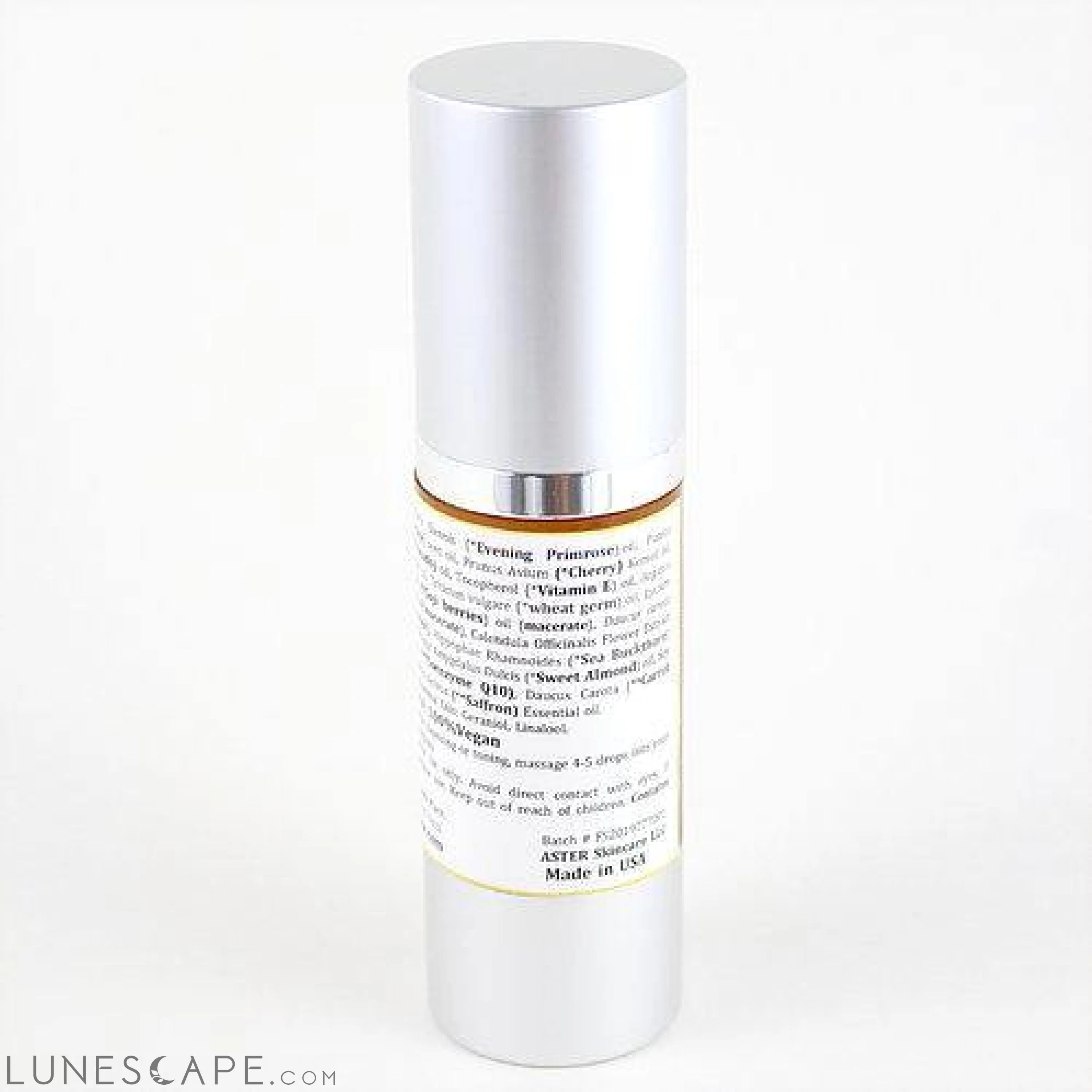 Anti-Aging Face Night Serum (Goji Berry & Saffron Extract), Vegan & Organic - Aster Skincare LUNESCAPE