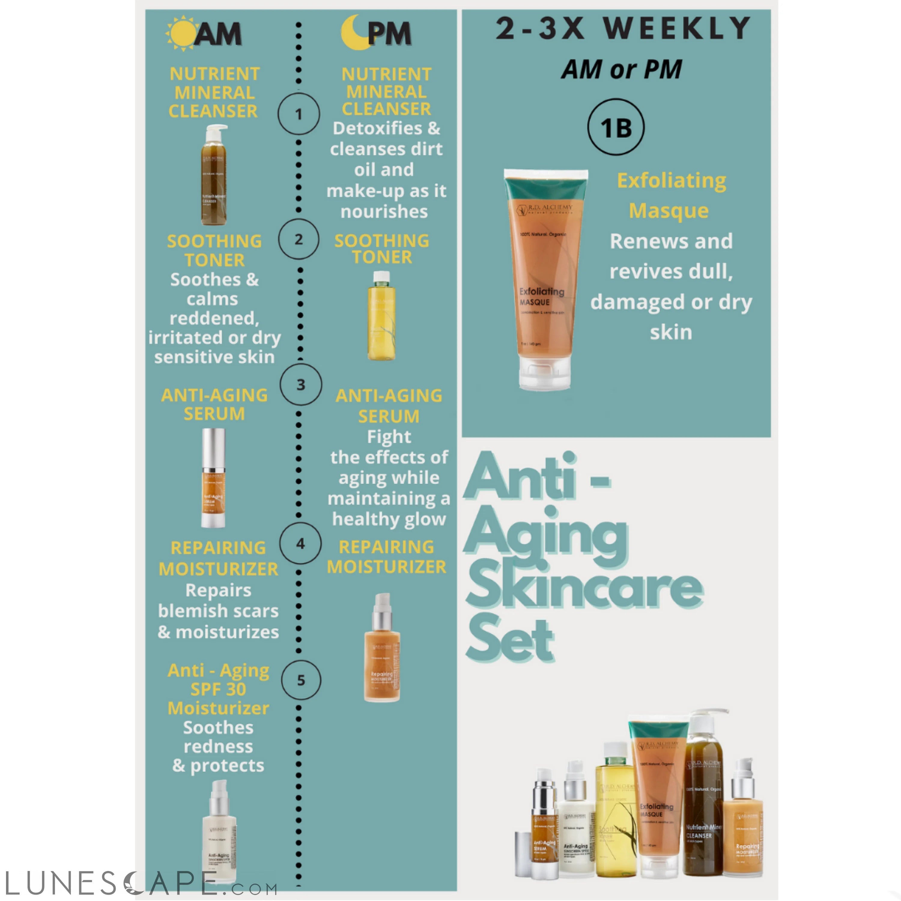 Anti-Aging Protecting Moisturizer SPF 30 Sunscreen LUNESCAPE