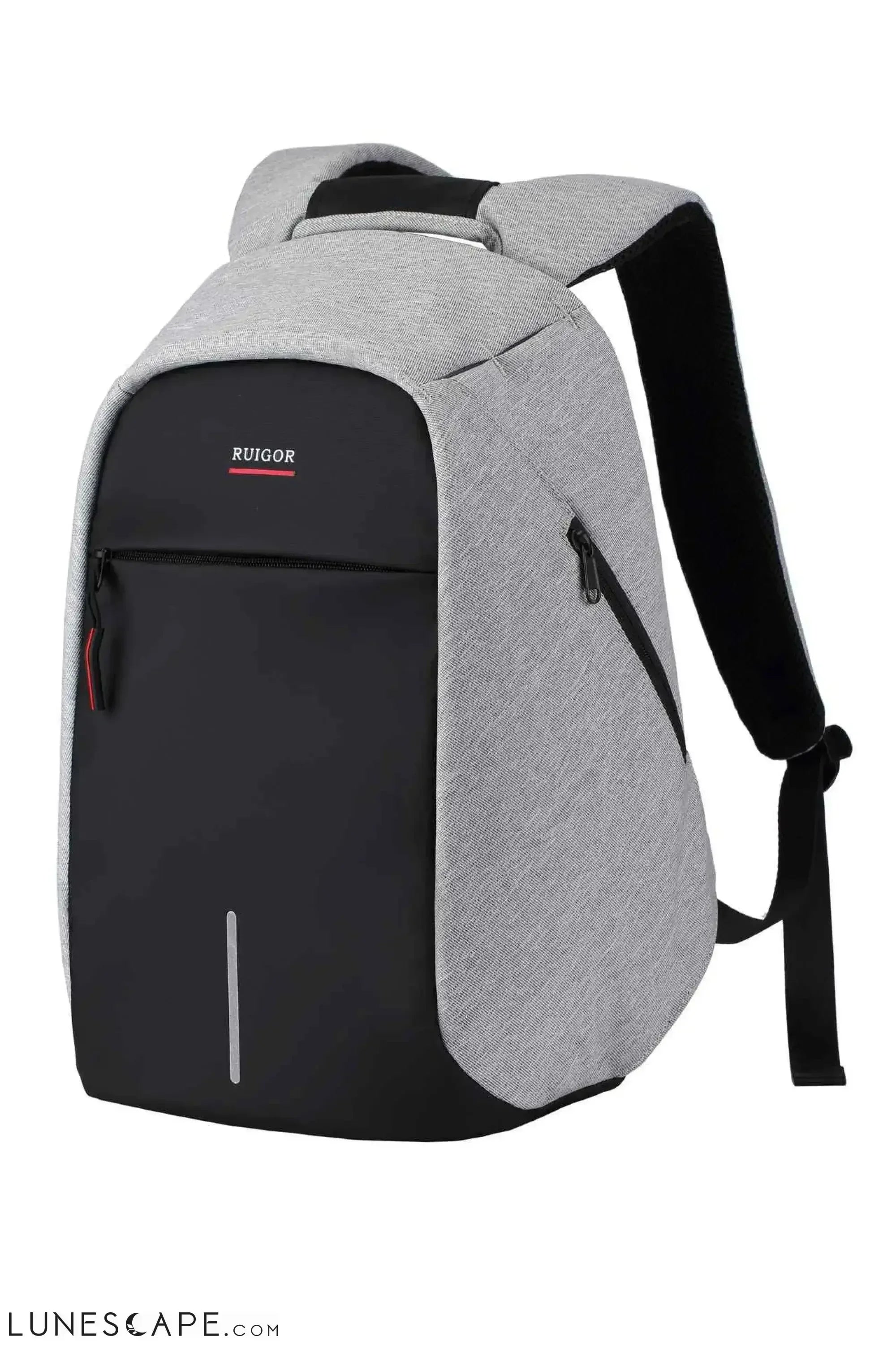 Anti-Theft Laptop Backpack (Grey/Black) - RUIGOR LUNESCAPE