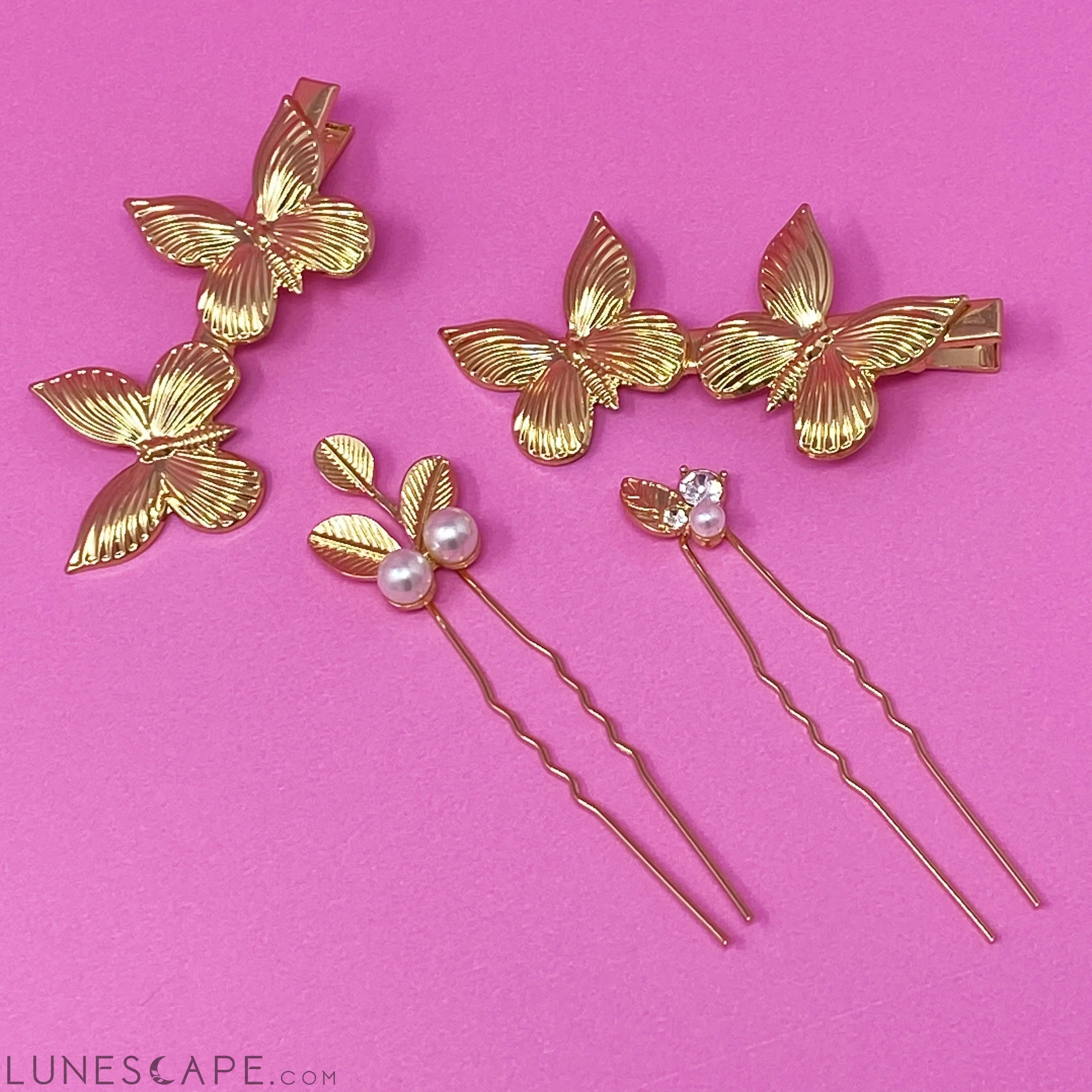 Antique Garden Hair Clip Set LUNESCAPE