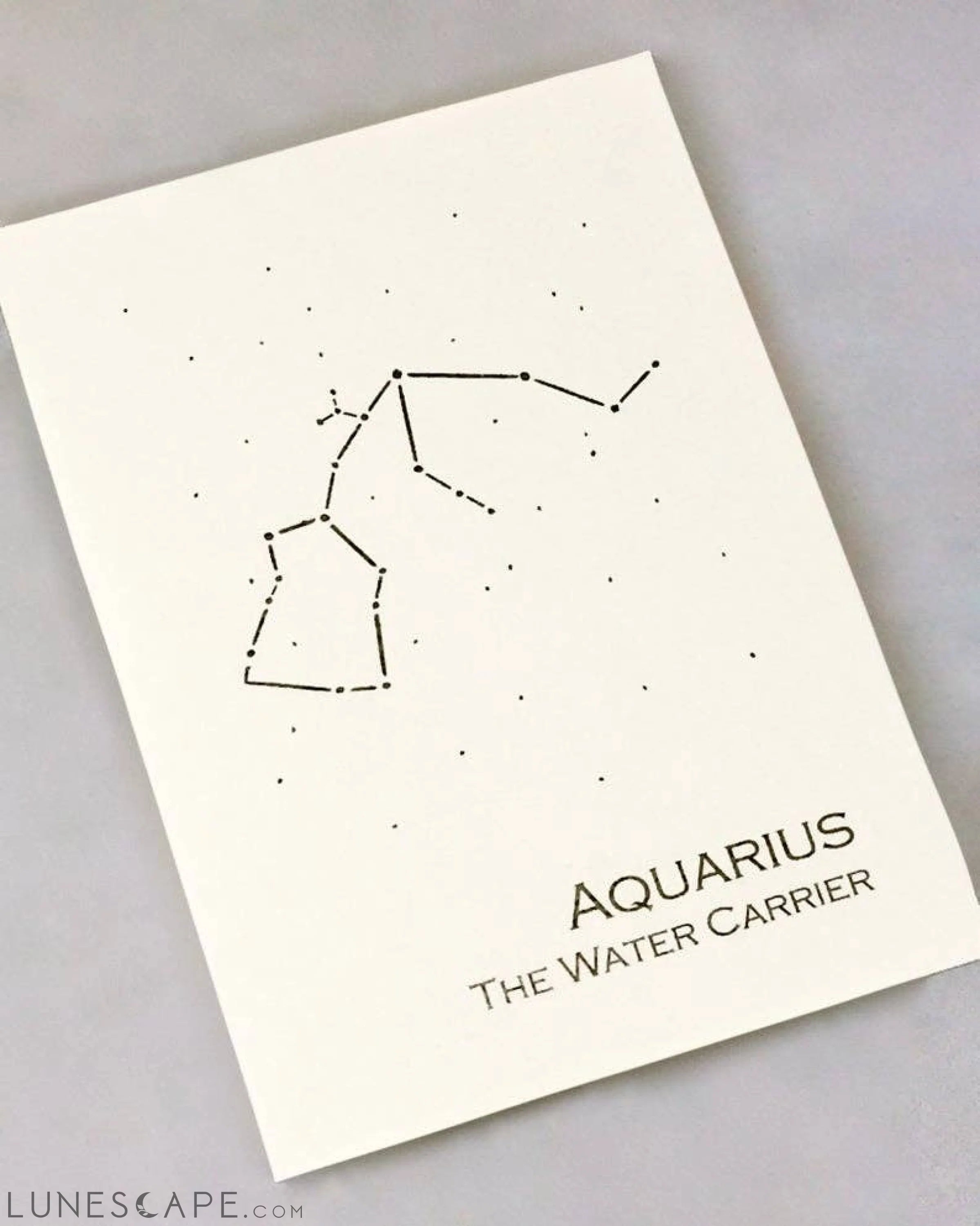 Aquarius Constellation Zodiac Art Print LUNESCAPE