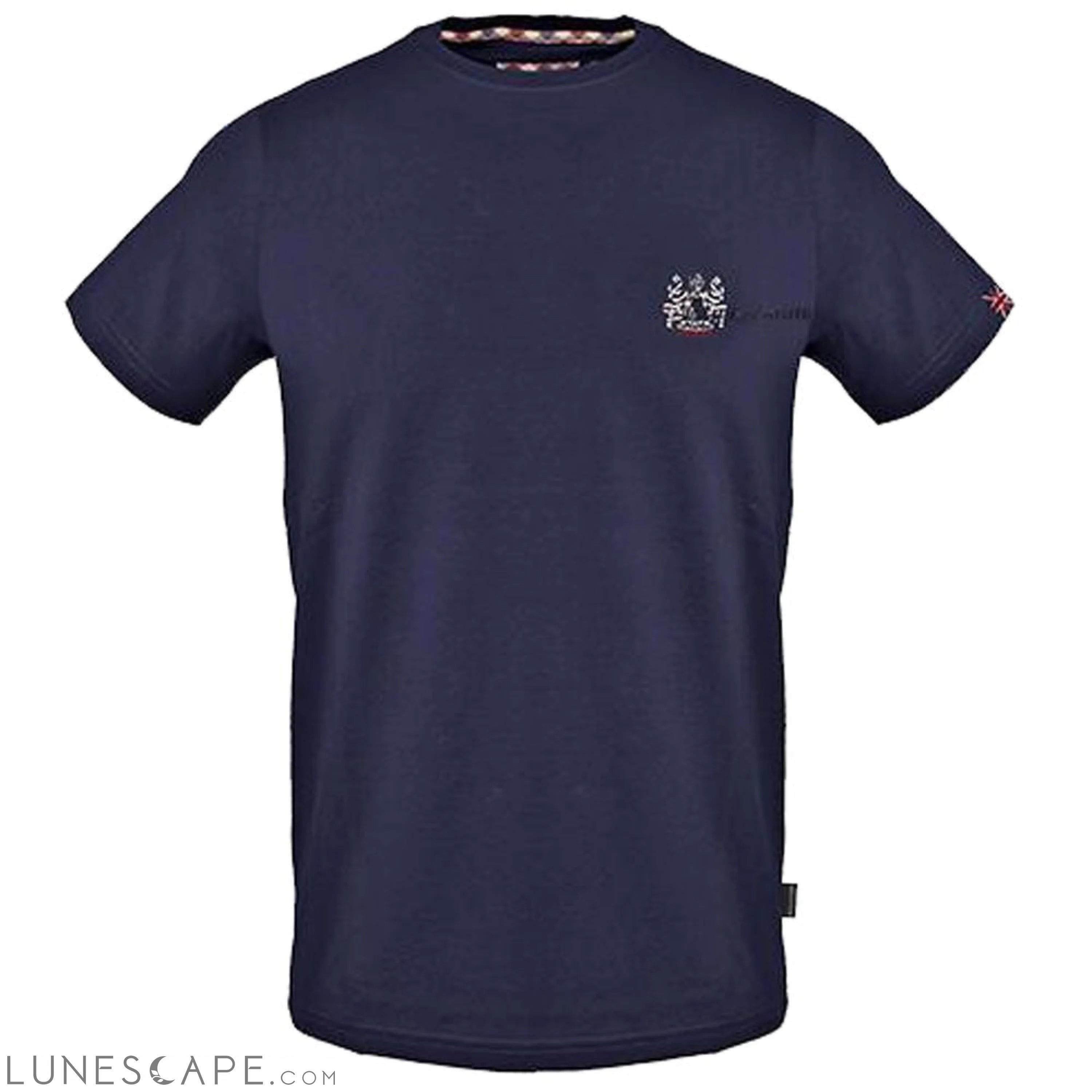 Aquascutum Blue Cotton Men's T-Shirt LUNESCAPE