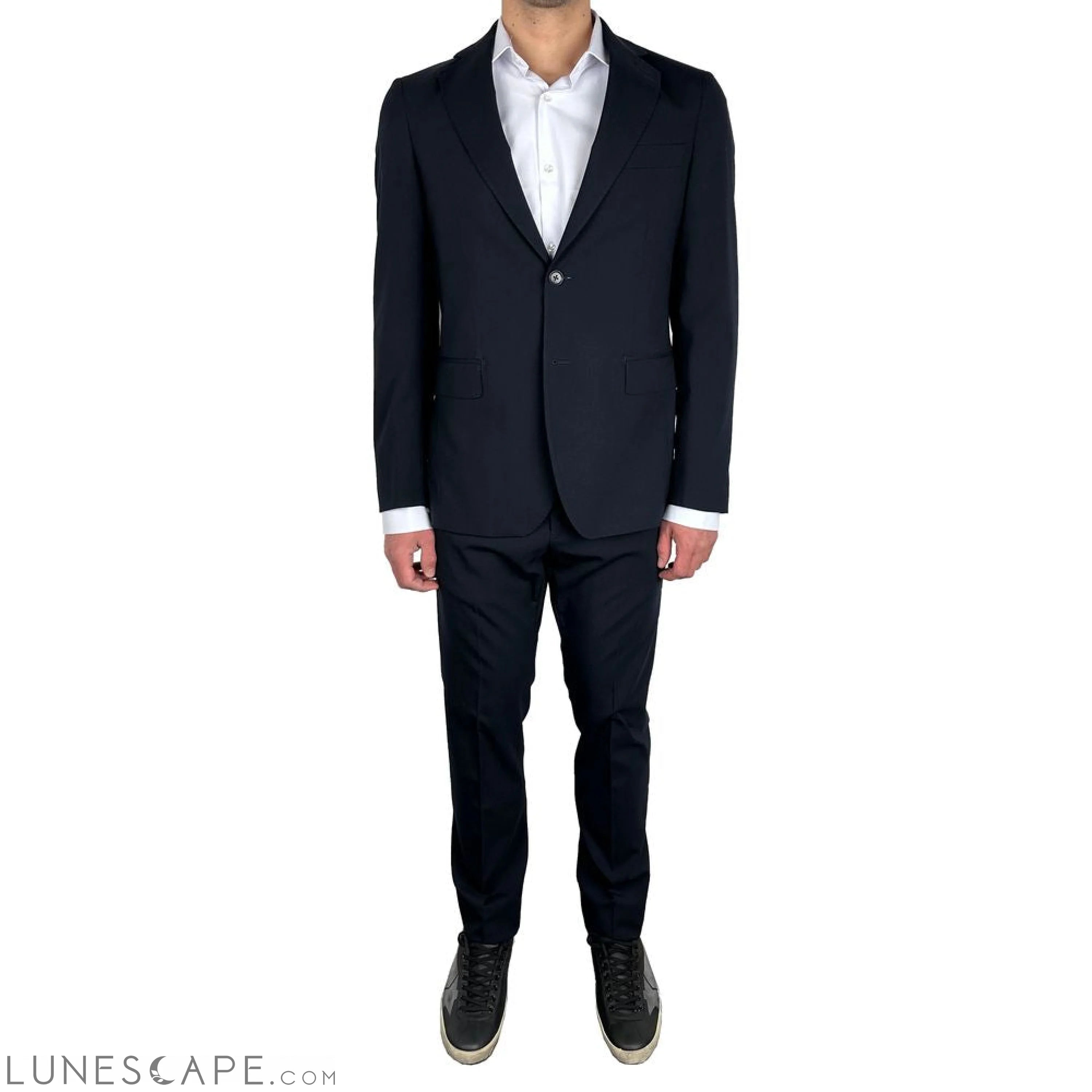 Aquascutum Blue Wool Men's Italian Crafted Suit LUNESCAPE