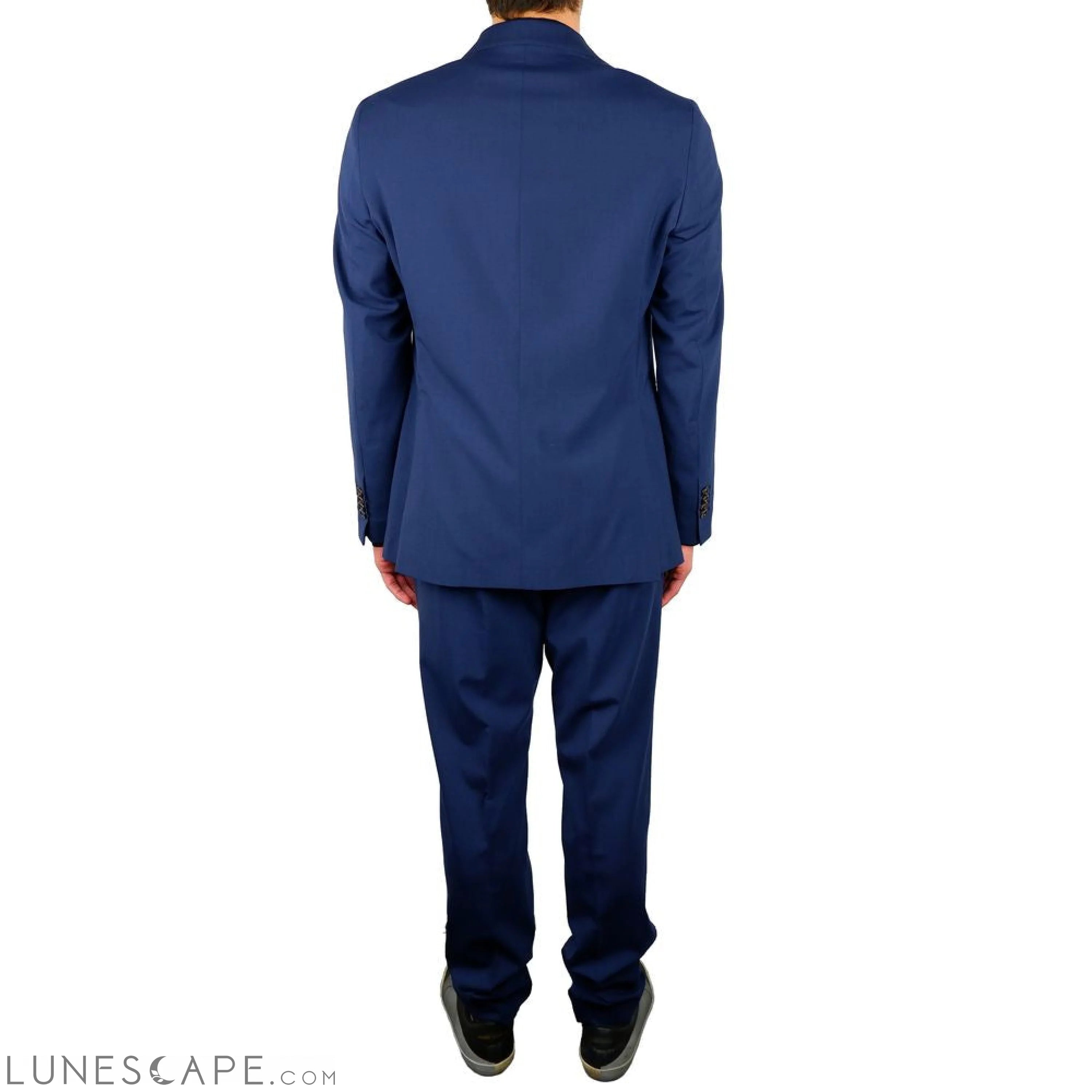 Aquascutum Elegant Blue Wool Blend Two-Piece Suit LUNESCAPE